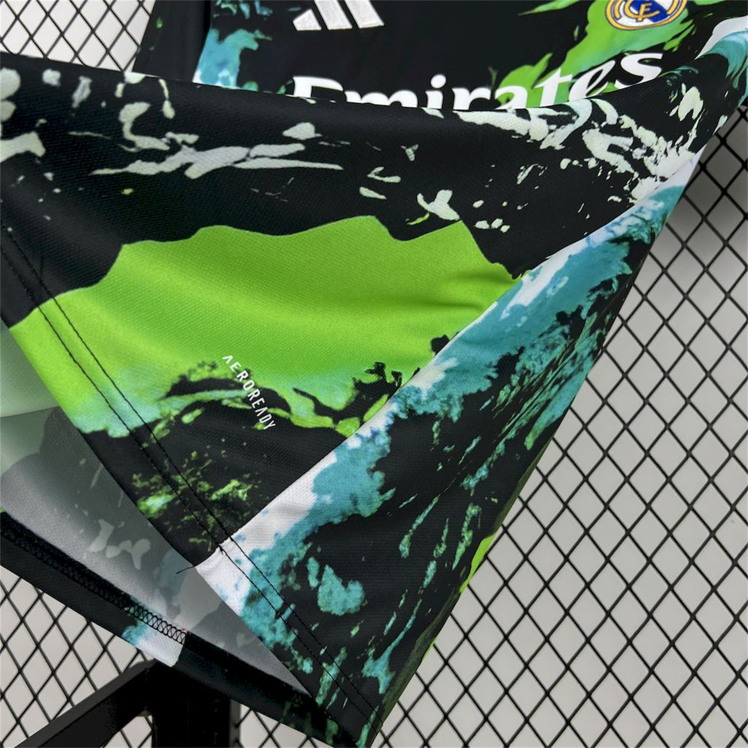 AlphaJersey-Real Madrid 25-26 Black Green Colorful Training Jersey - Fans Version