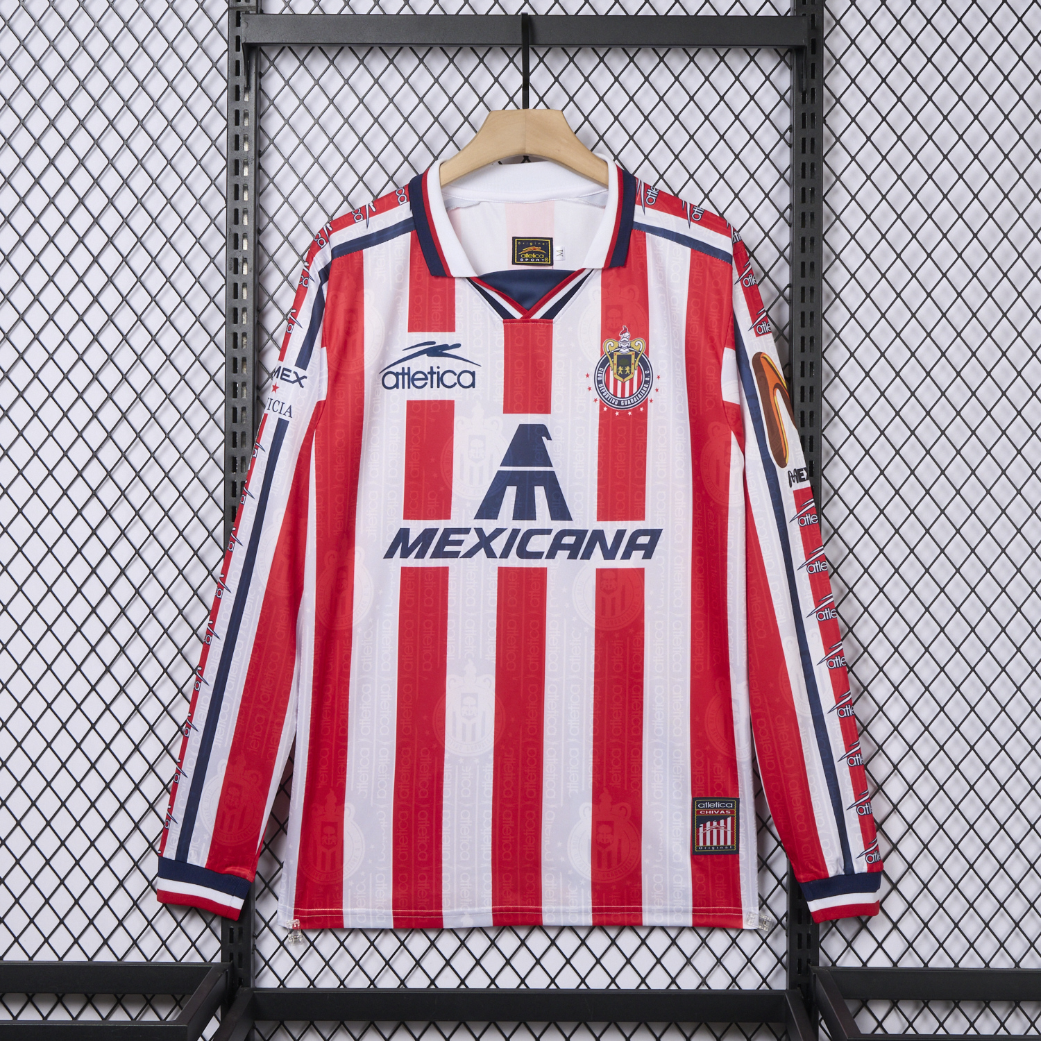 AlphaJersey-Retro Chivas de Guadalajara 1997-98 Home 2 Long Sleeves Jersey