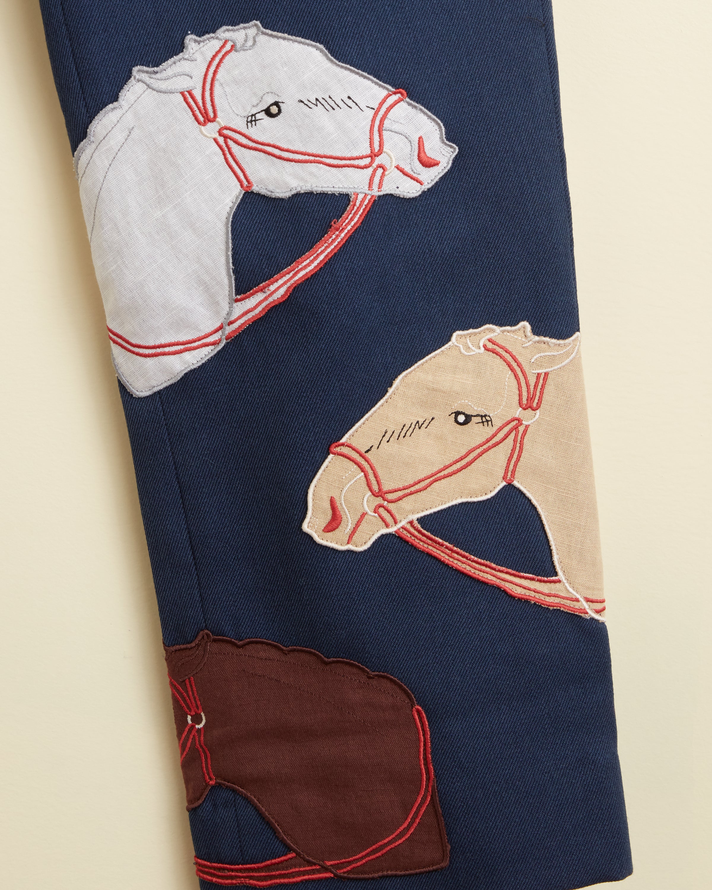 Pony Appliqué Trousers | Modern Menswear by yycbvcnbmmnbm