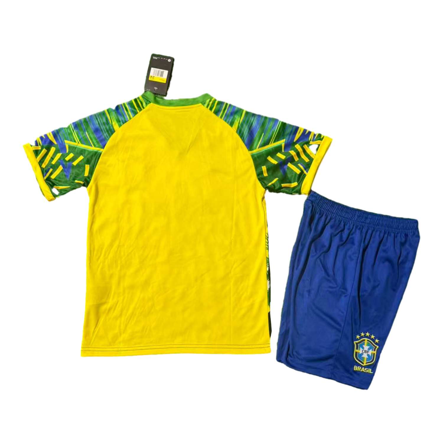 AlphaJersey-Brazil 25-26 Green Jesus Yellow Special Kids Kit