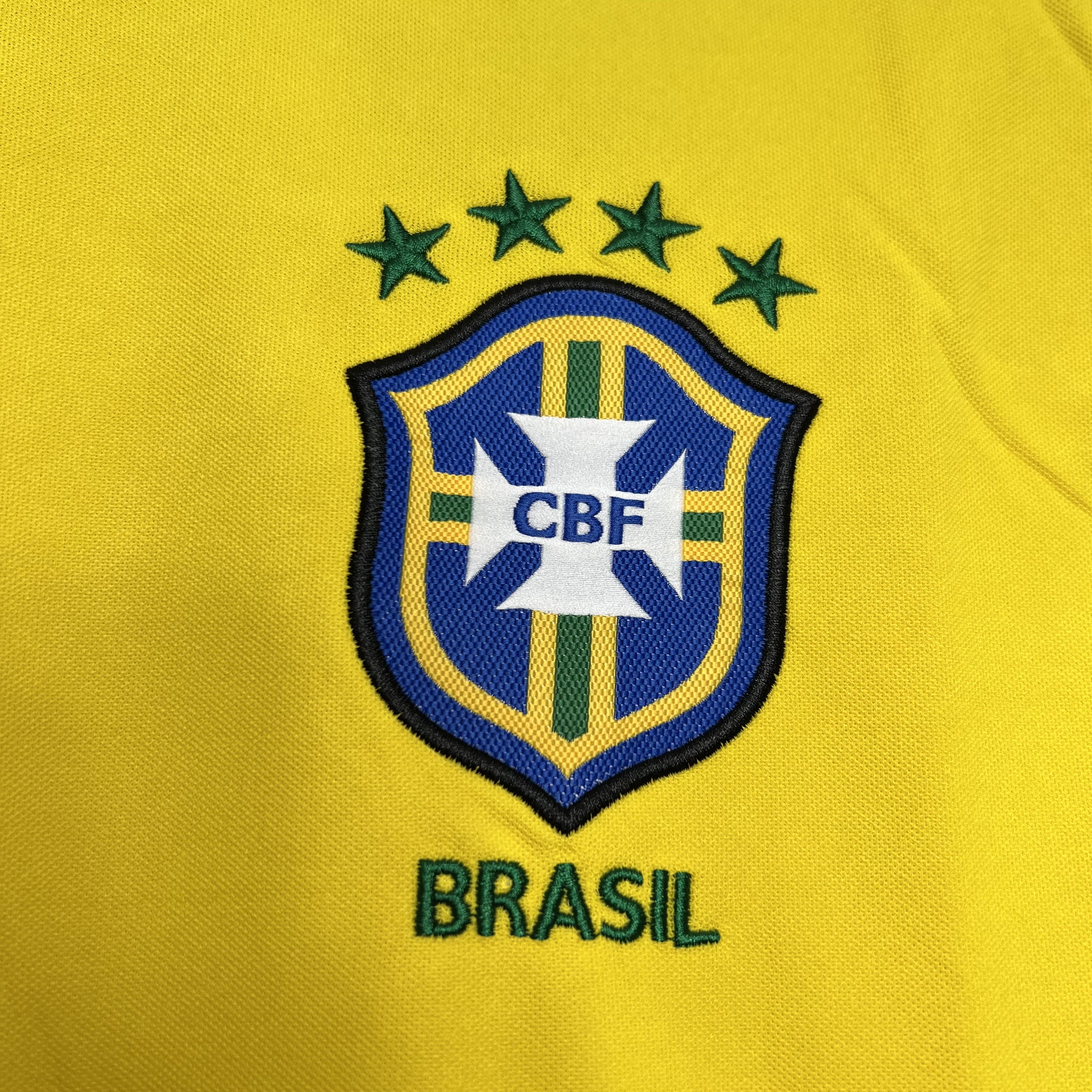 AlphaJersey-Retro Brazil 1998 Home Stadium Jersey