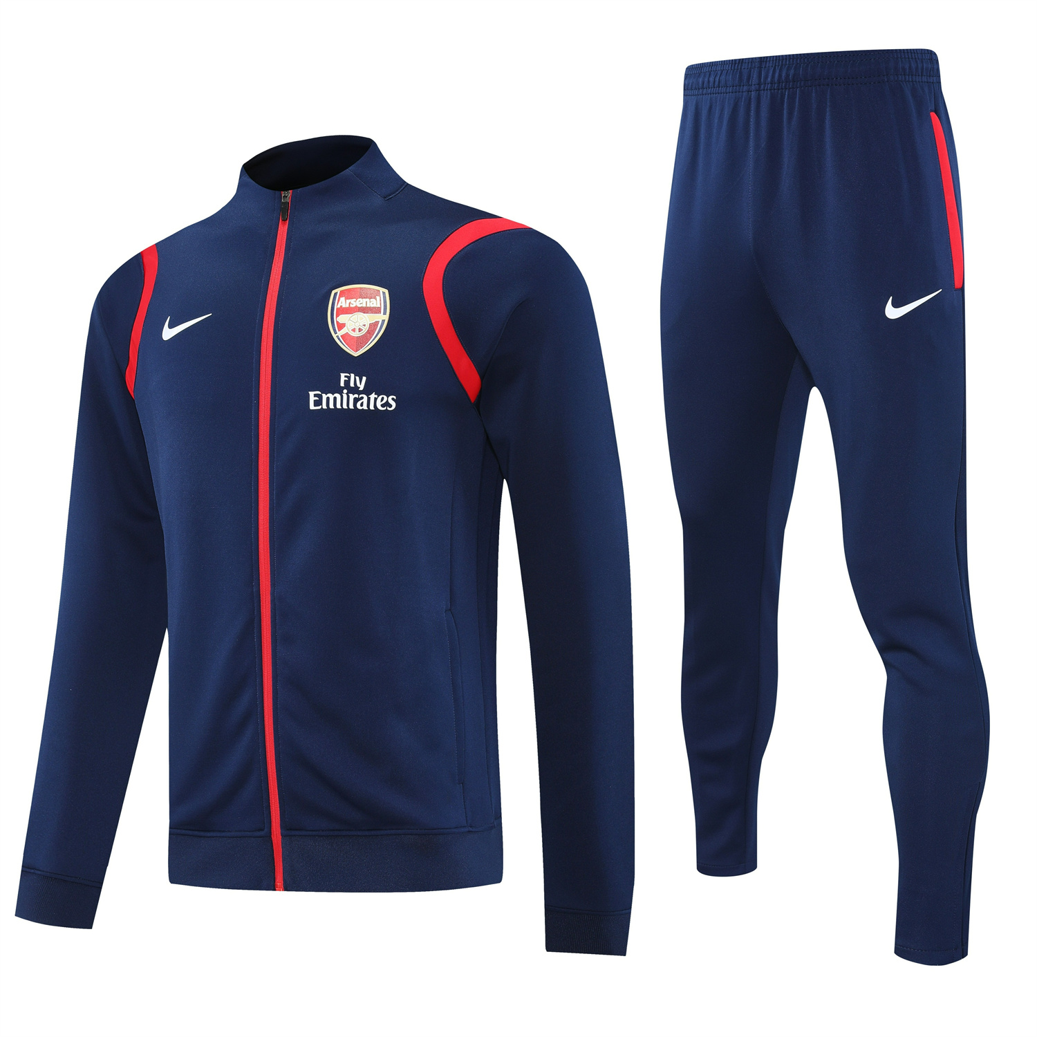 AlphaJersey-Arsenal 25-26 Jacket Training Tracksuit - Deep Blue Jackets & Deep Blue Pants