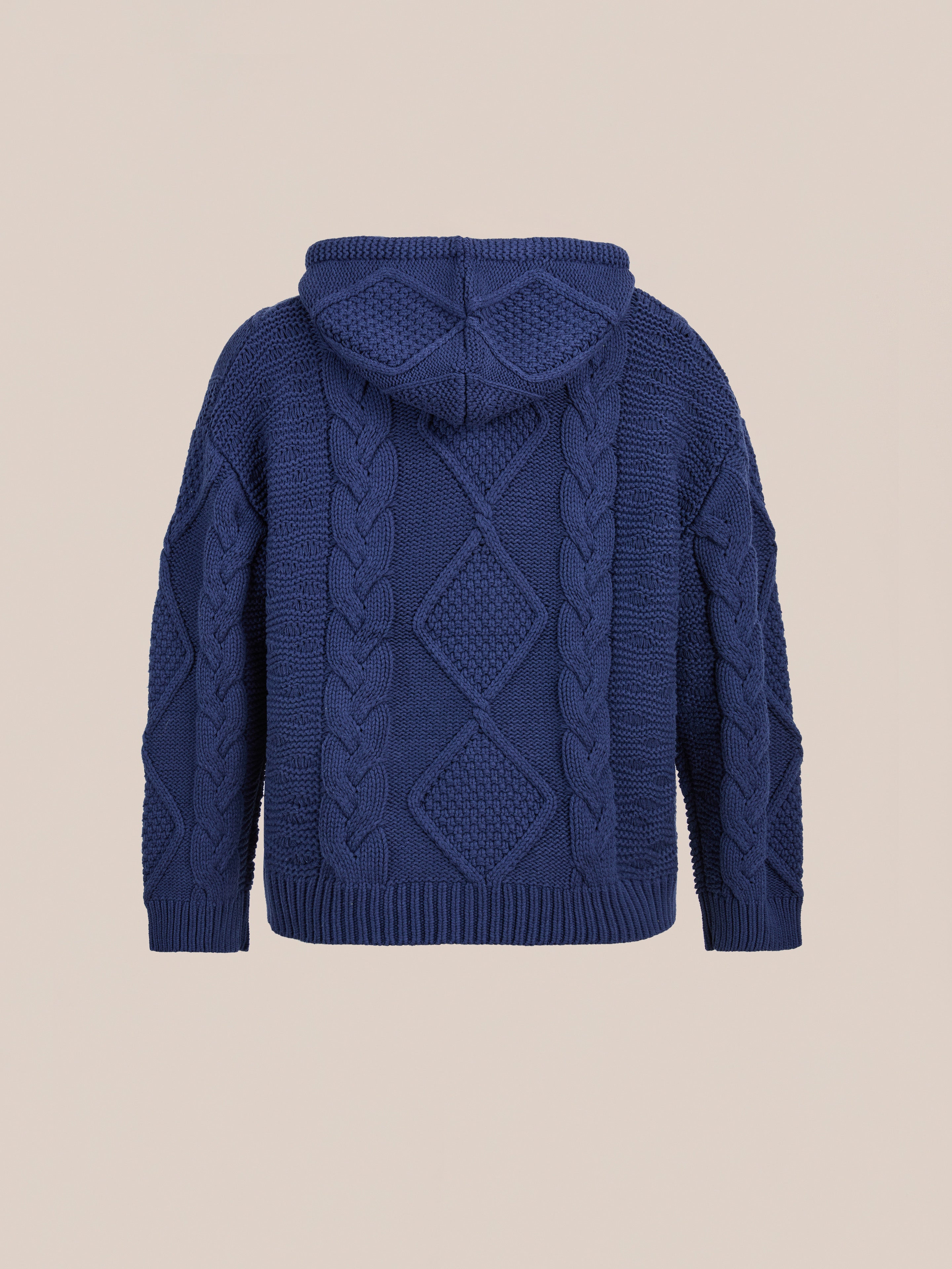 Zip Up Cable Knit Hoodie | Modern Menswear by yycbvcnbmmnbm