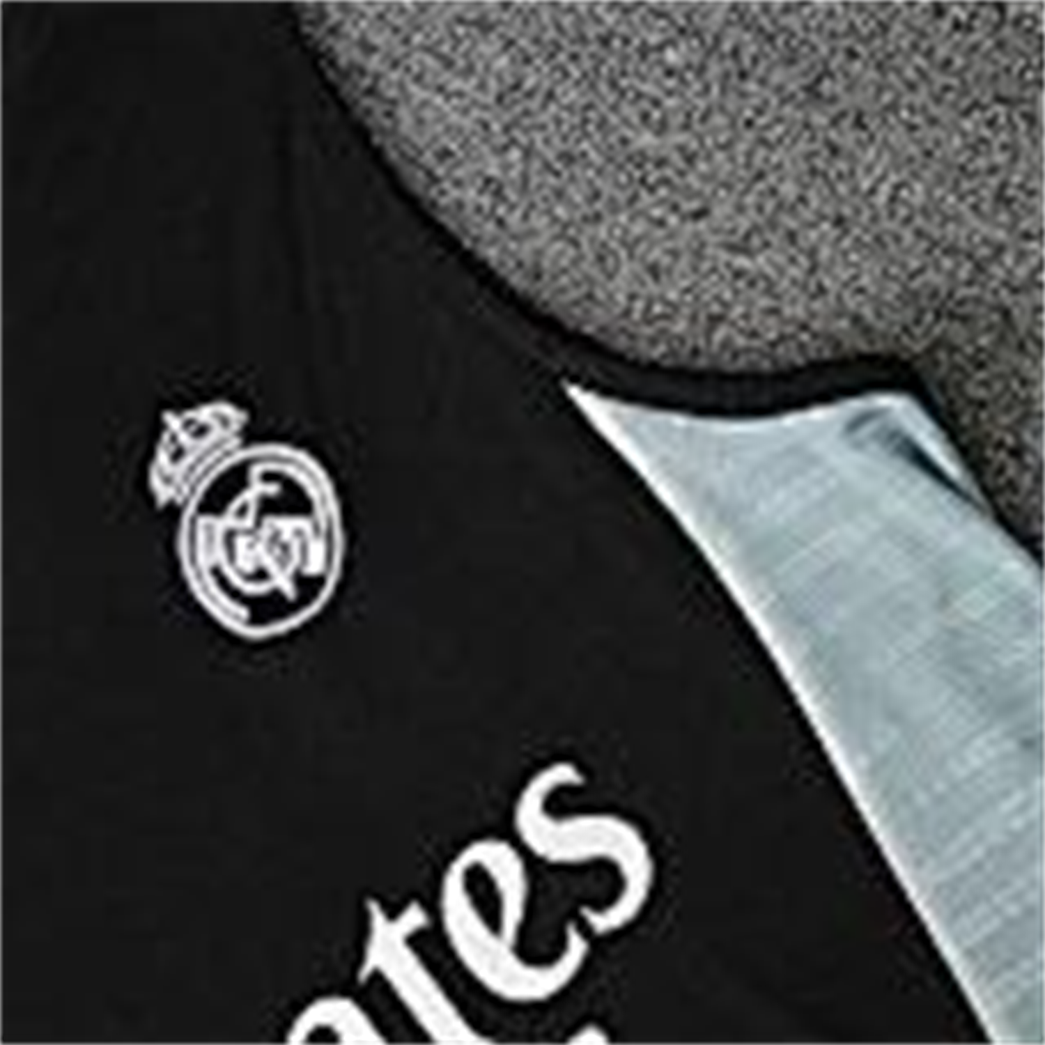 AlphaJersey-Real Madrid 25-26 Vest Training Set - Black And Light Grey Vest & Black Shorts