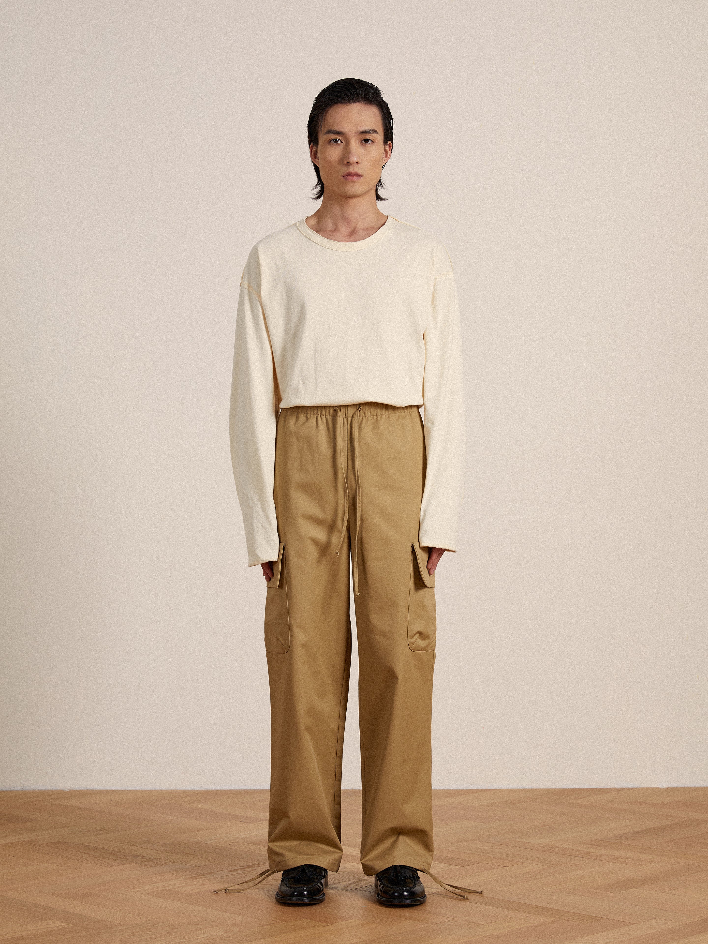 Twill Cargo Drawstring Pants | Modern Menswear by yycbvcnbmmnbm