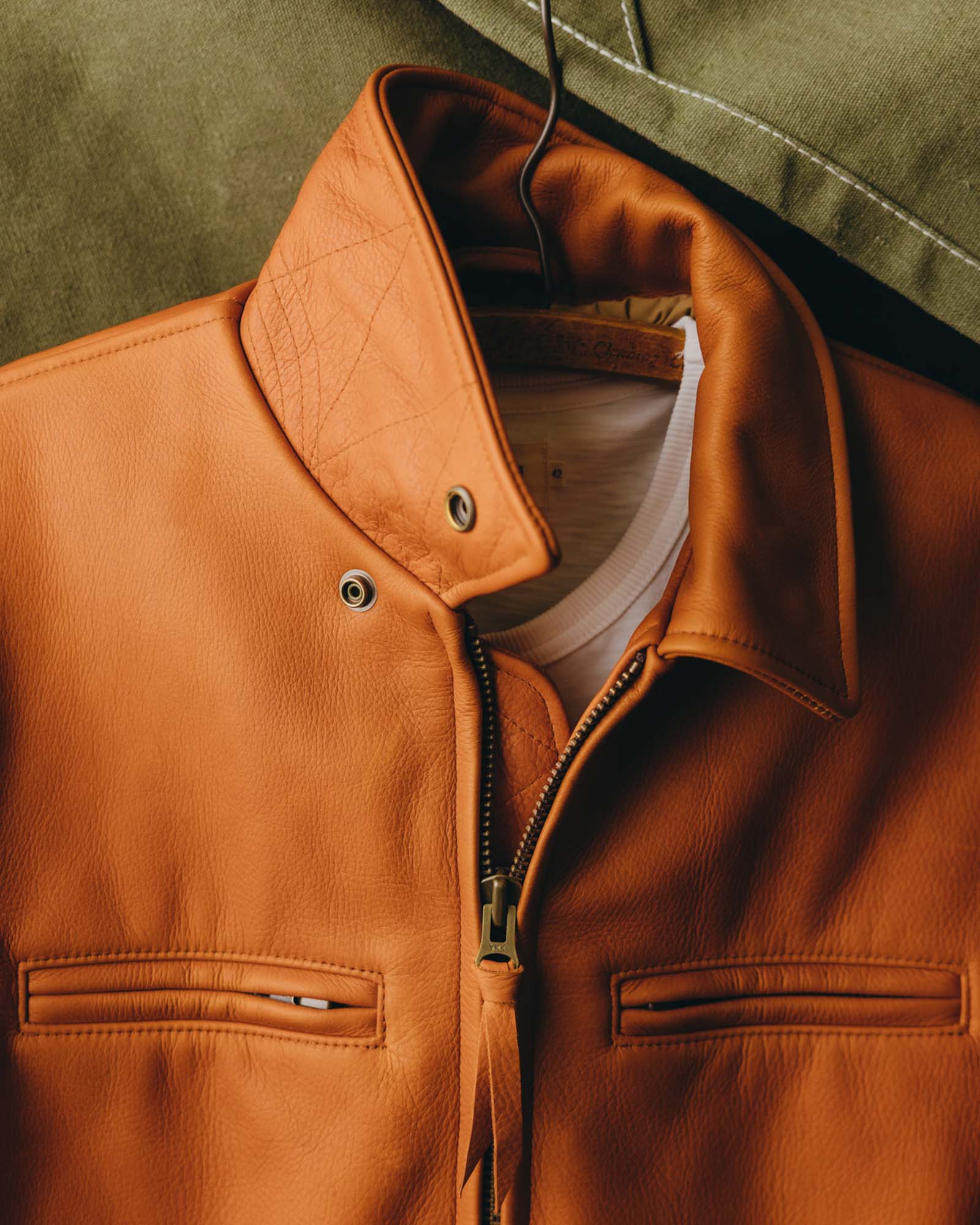 The Moto Jacket in Whiskey Steerhide | Modern Menswear by yycbvcnbmmnbm