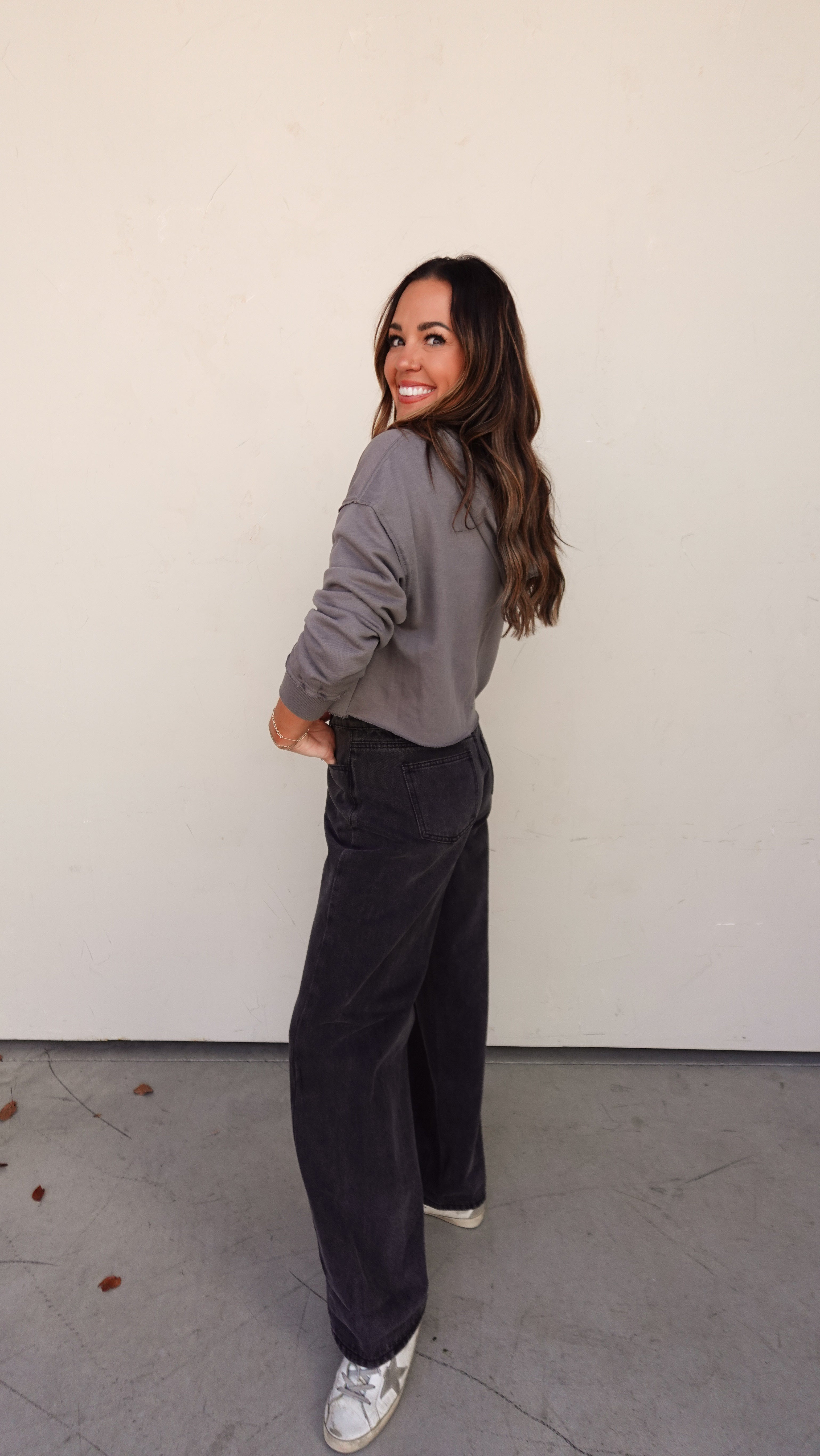 Dark Gray Cropped V-Neck Hoodie | Elegant Women's Fashion by coolavocek