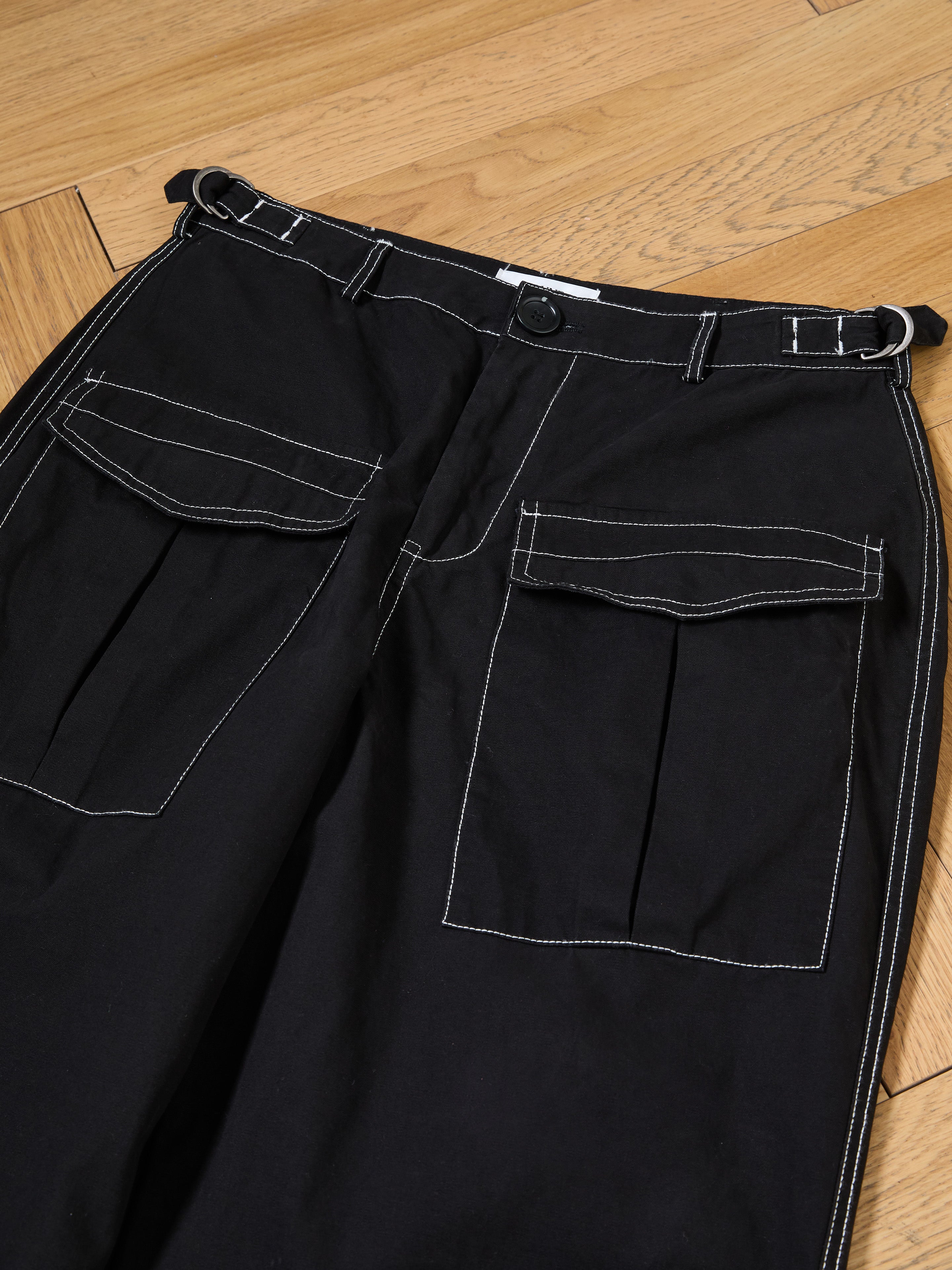 Lucca Black Contrast Pocket Pants | Modern Menswear by yycbvcnbmmnbm