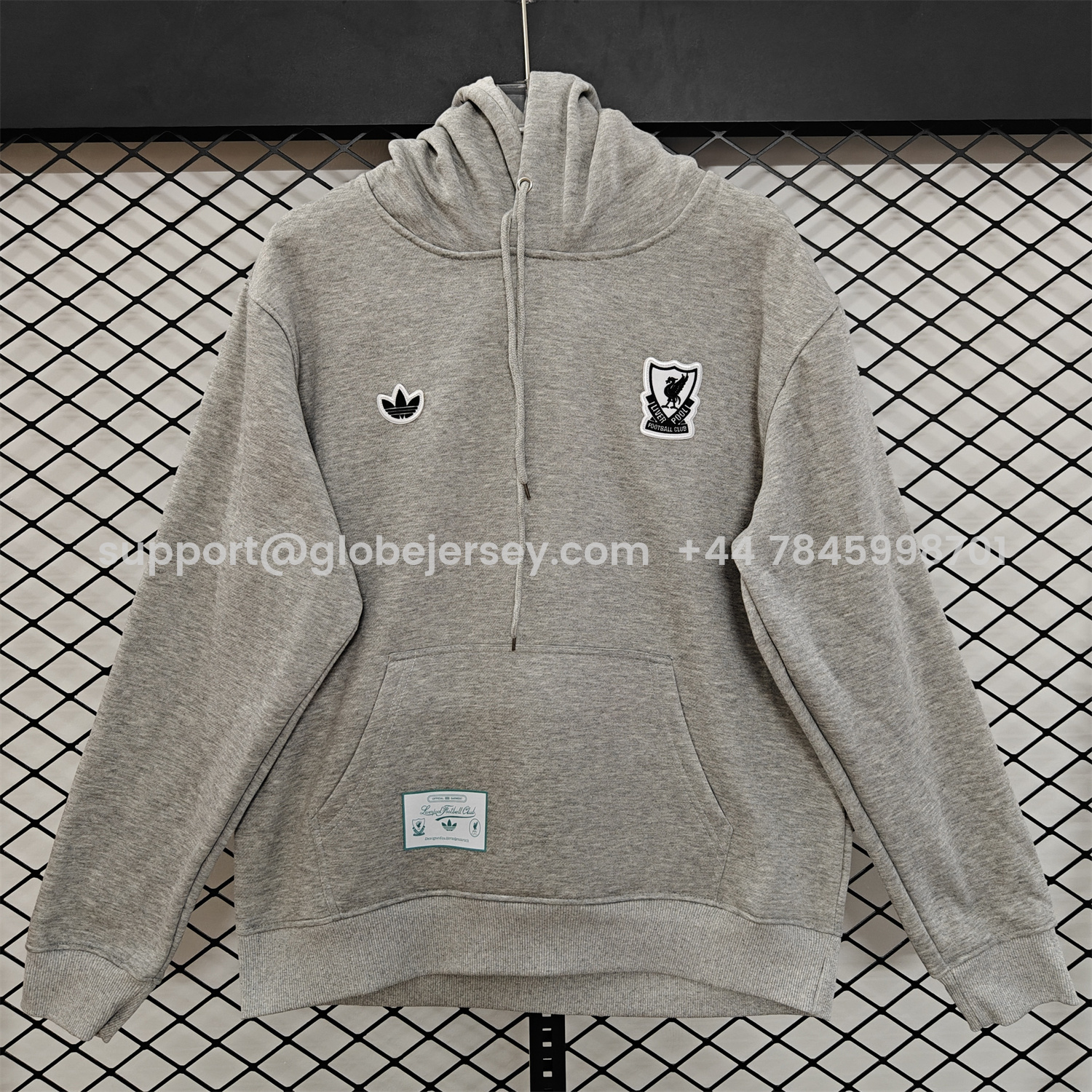 AlphaJersey-Liver.pool 25-26 Originals Terrace Icon White Team Logo Unisex Pullover Hoodie