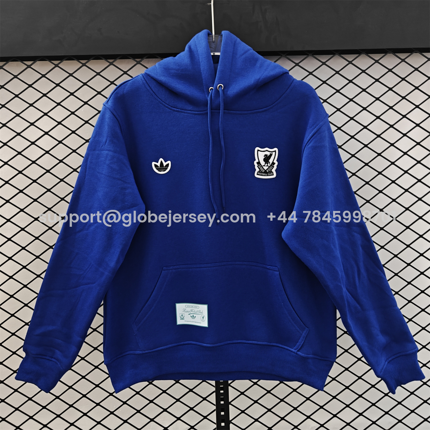 AlphaJersey-Liver.pool 25-26 Originals Terrace Icon White Team Logo Unisex Pullover Hoodie