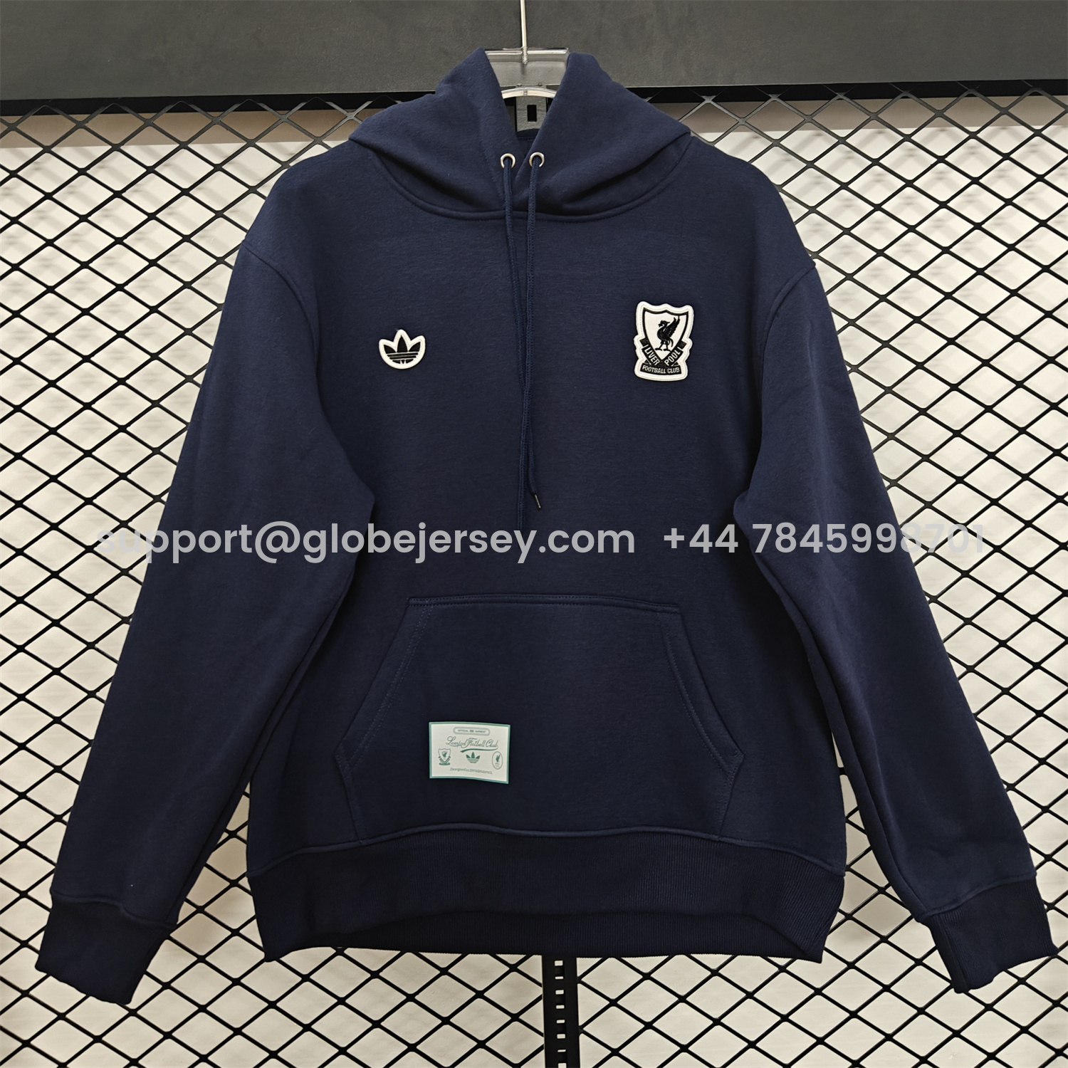 AlphaJersey-Liver.pool 25-26 Originals Terrace Icon White Team Logo Unisex Pullover Hoodie