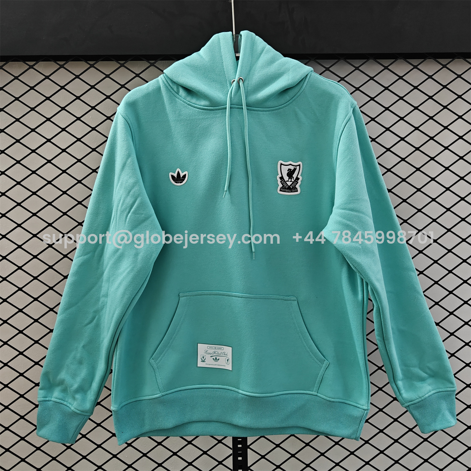 AlphaJersey-Liver.pool 25-26 Originals Terrace Icon White Team Logo Unisex Pullover Hoodie