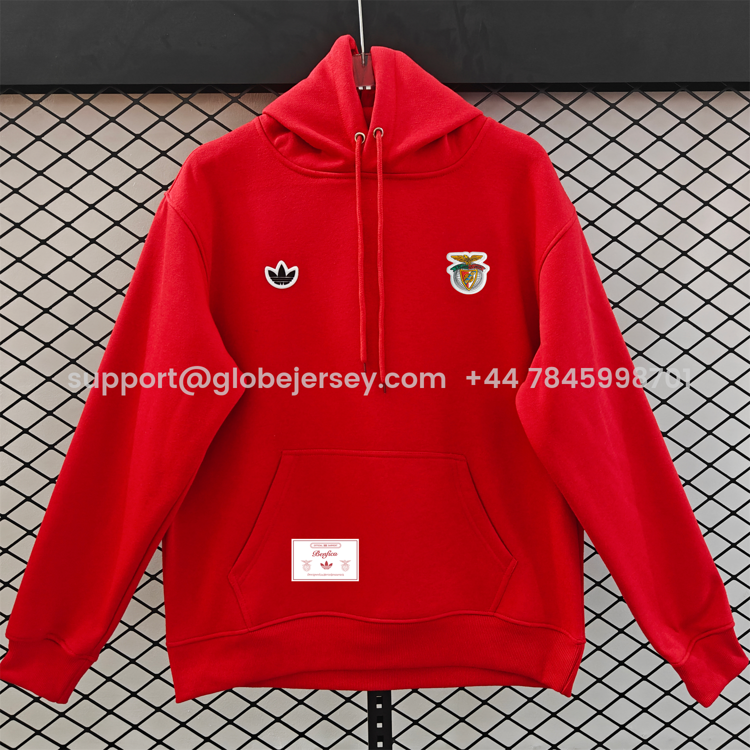 AlphaJersey-Benfica 25-26 Originals Terrace Icon Unisex Pullover Hoodie