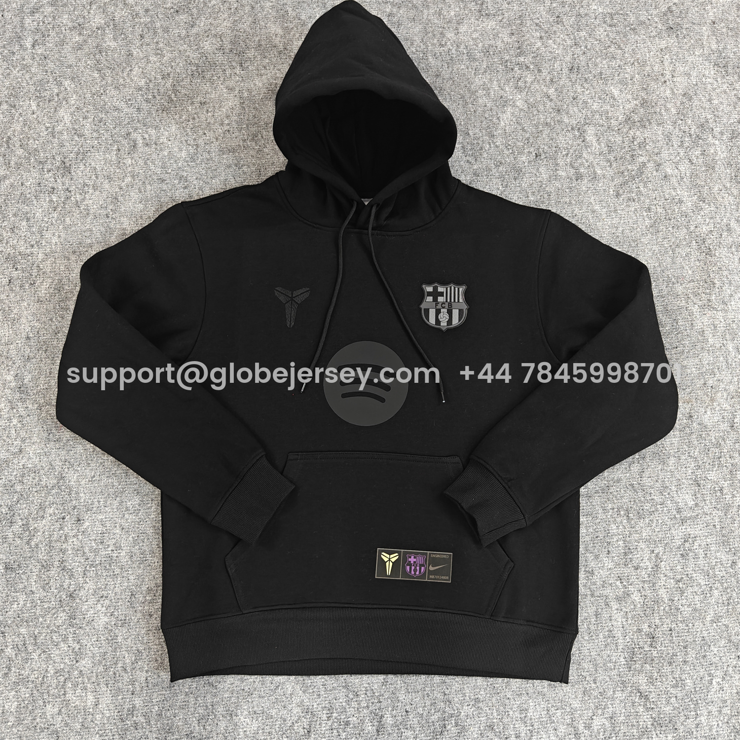 AlphaJersey-Barcelona 25-26 KB Logo Unisex Pullover Hoodie