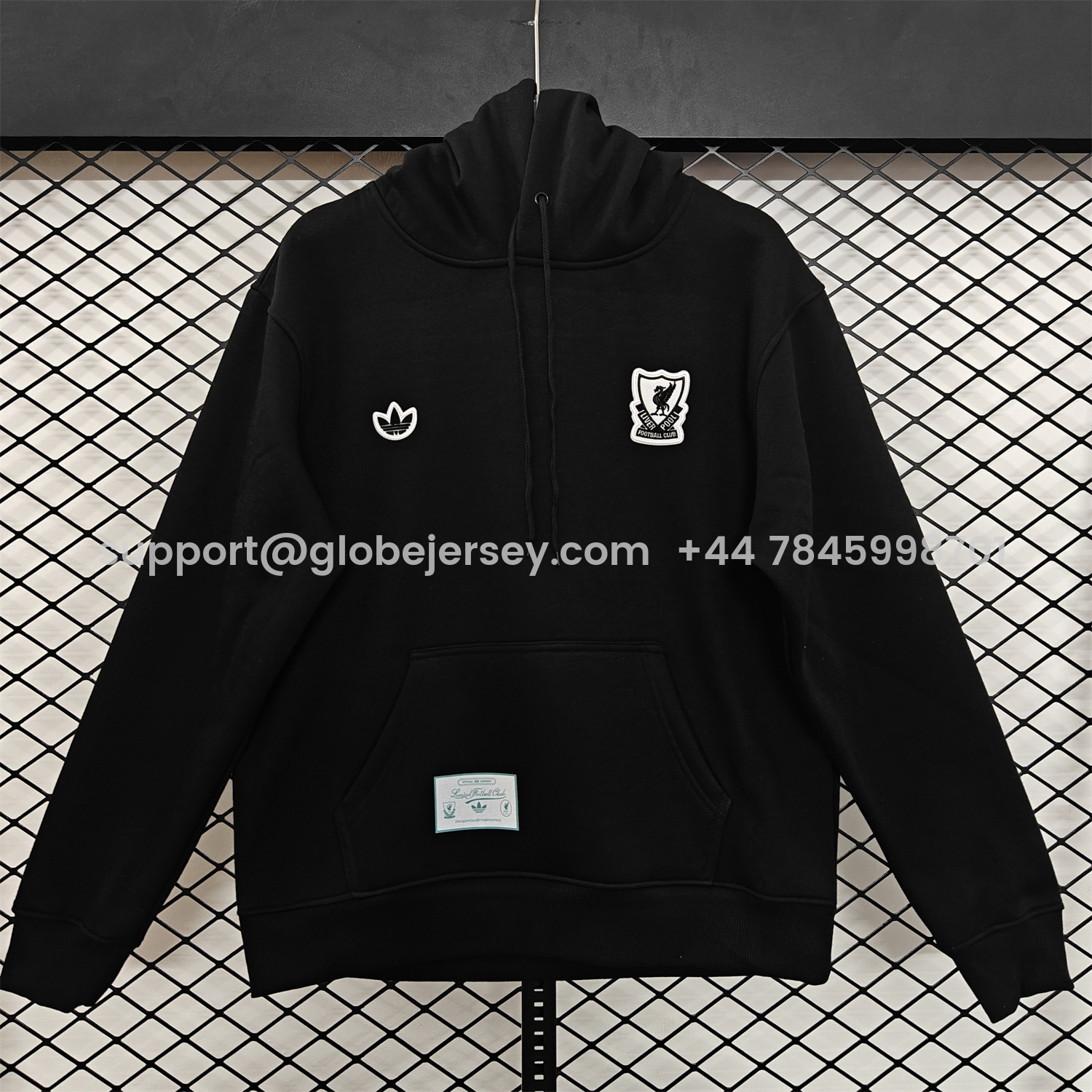 AlphaJersey-Liver.pool 25-26 Originals Terrace Icon White Team Logo Unisex Pullover Hoodie
