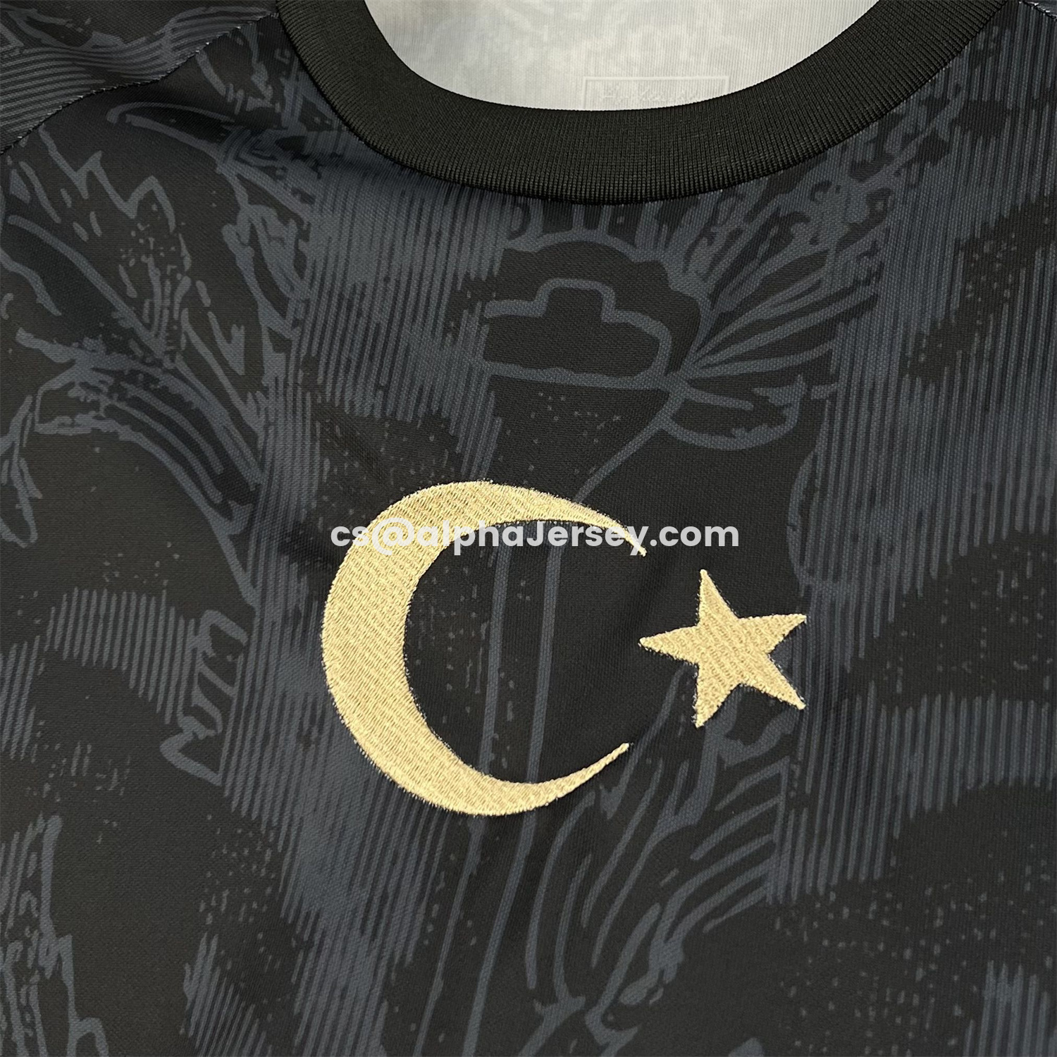AJ-AlphaJersey-Turkey 2026 Black With Subtle Patterns Special Edition Jersey - Fans Version