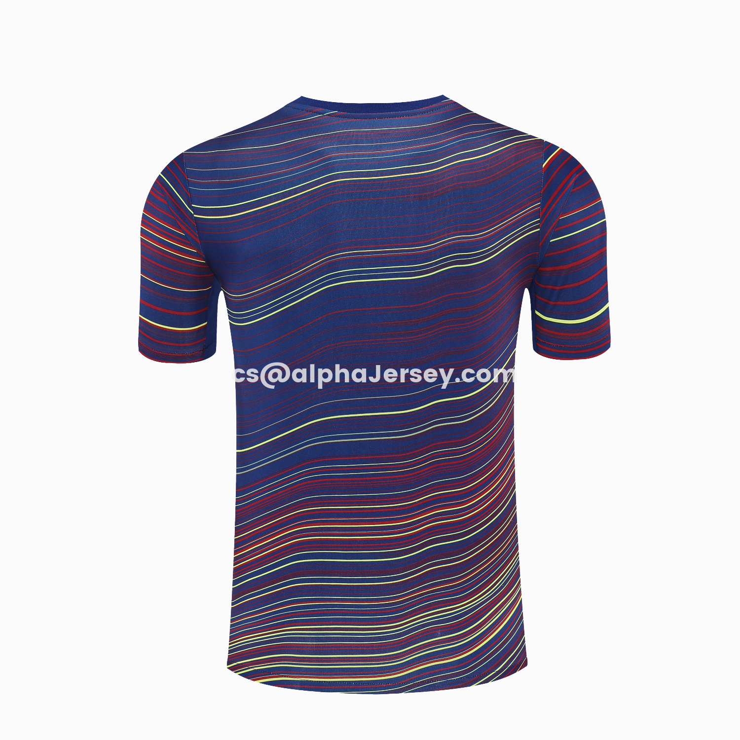 AJ-AlphaJersey-Barcelona 25-26 Short-Sleeve Training Set - Colors Top & Dark Blue Pants