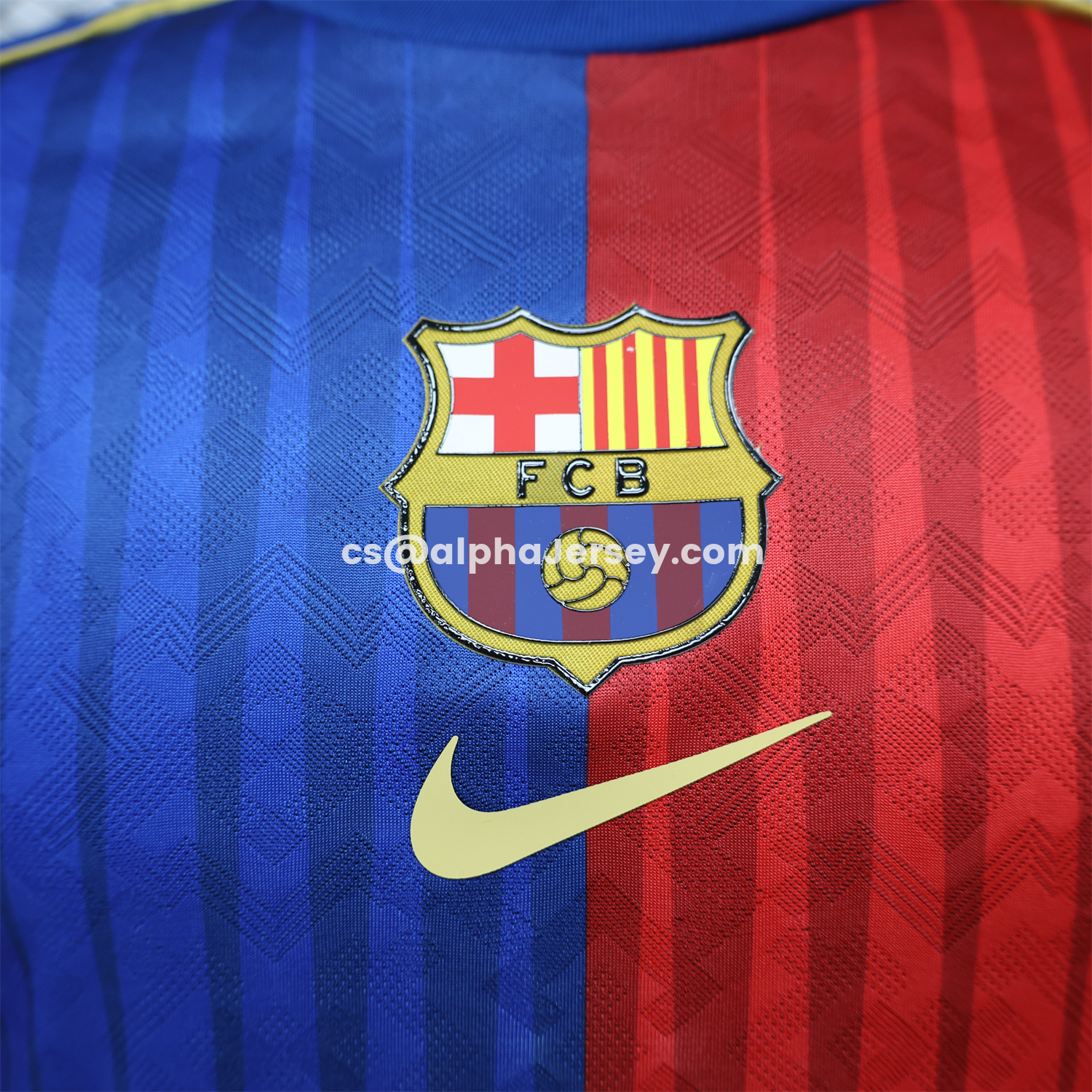 AJ-AlphaJersey-Barcelona 26-27 Red Blue Retro Style Casual Jersey - Player Version