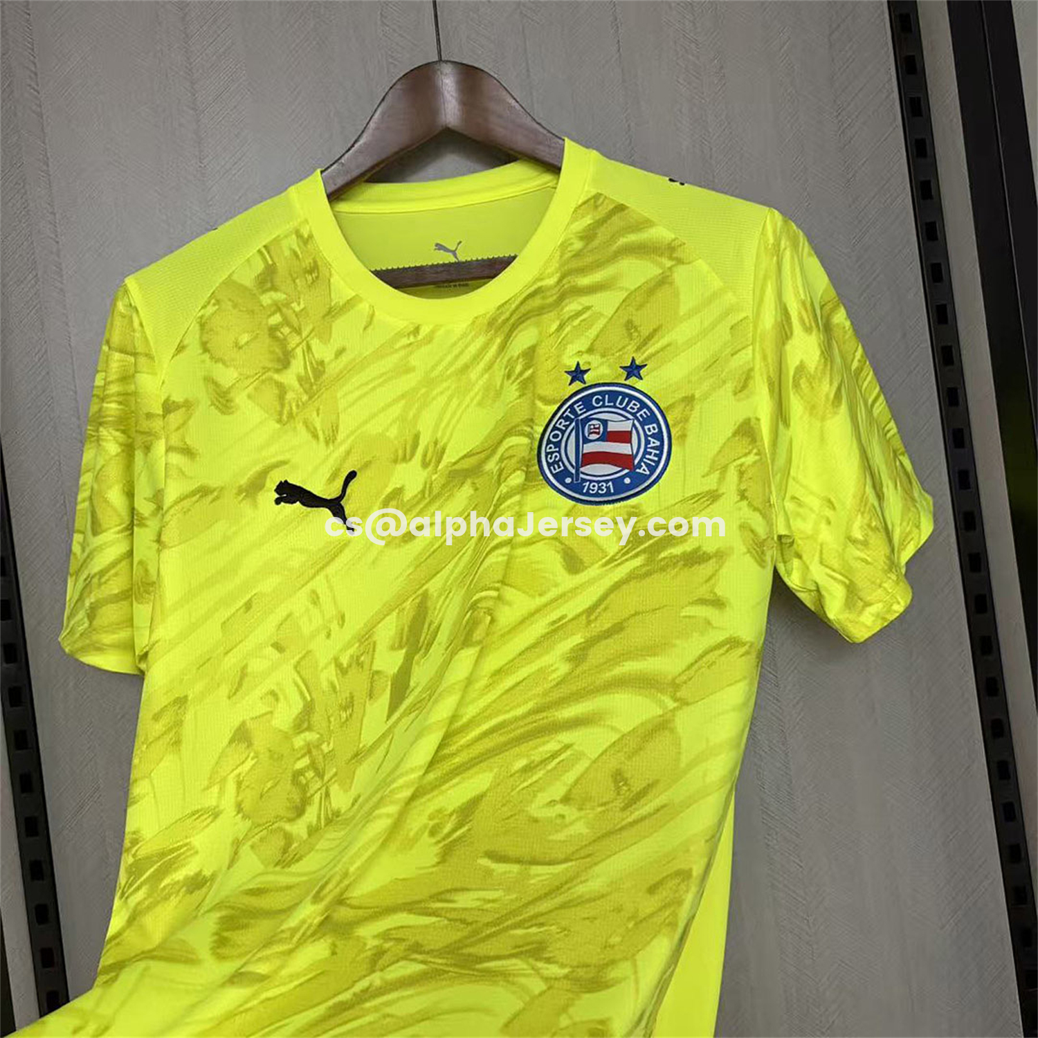 AJ-AlphaJersey-Bahia 26-27 Yellow Goalkeeper Jersey - Fans Version