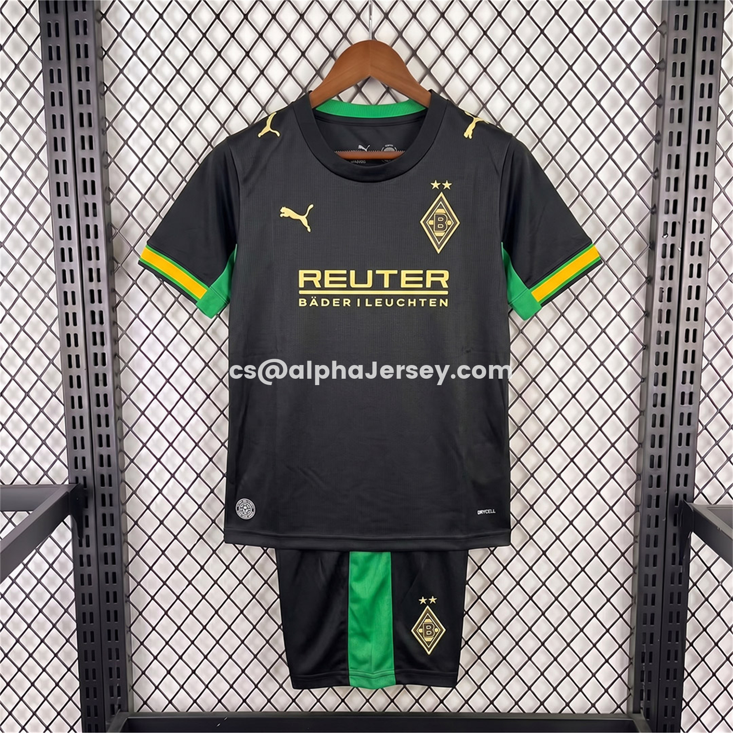 AJ-AlphaJersey-Borussia Mönchengladbach 26-27 Away Kids Kit