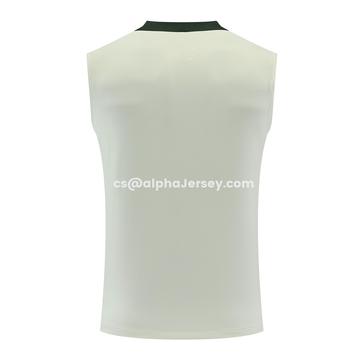 AJ-AlphaJersey-C.H.E.L.S.E.A 25-26 Vest Training Set - Light Gray With Dark Green Accents Top & Dark Green Pants