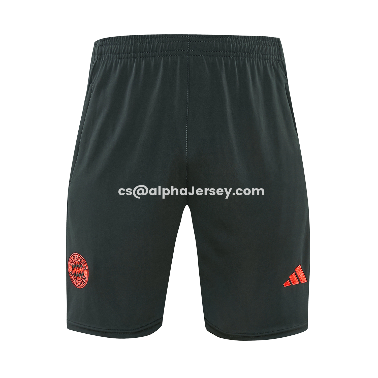 AJ-AlphaJersey-Bayern Munich 25-26 Vest Training Set - Coral With Black Accents Top & Black With Coral Accents Pants