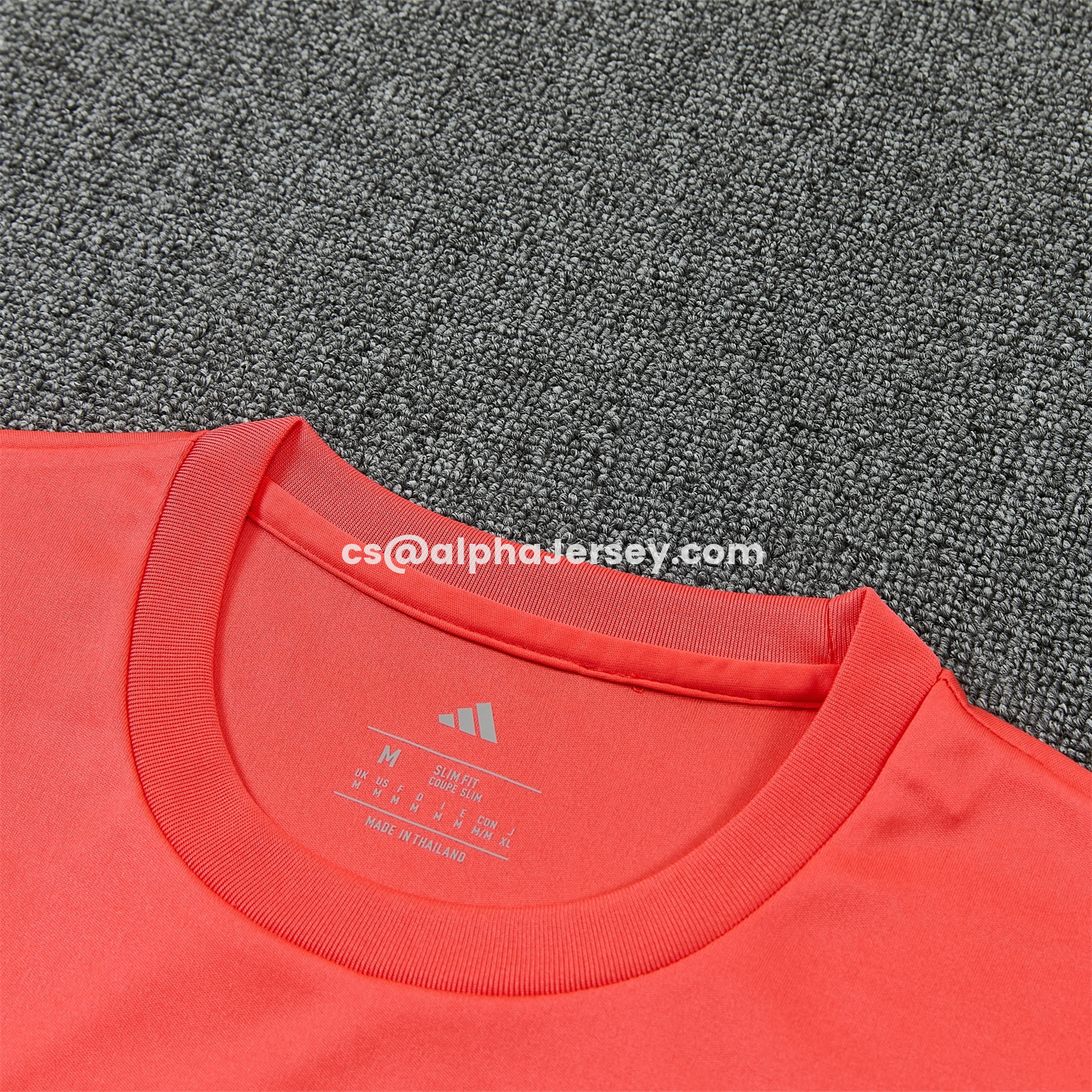 AJ-AlphaJersey-Bayern Munich 25-26 Vest Training Set - Coral With Black Accents Top & Black With Coral Accents Pants