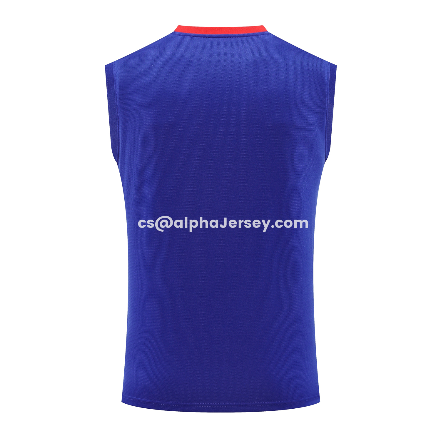 AJ-AlphaJersey-RB Leipzig 25-26 Vest Training Set - Blue With Red Top & Dark Blue Pants