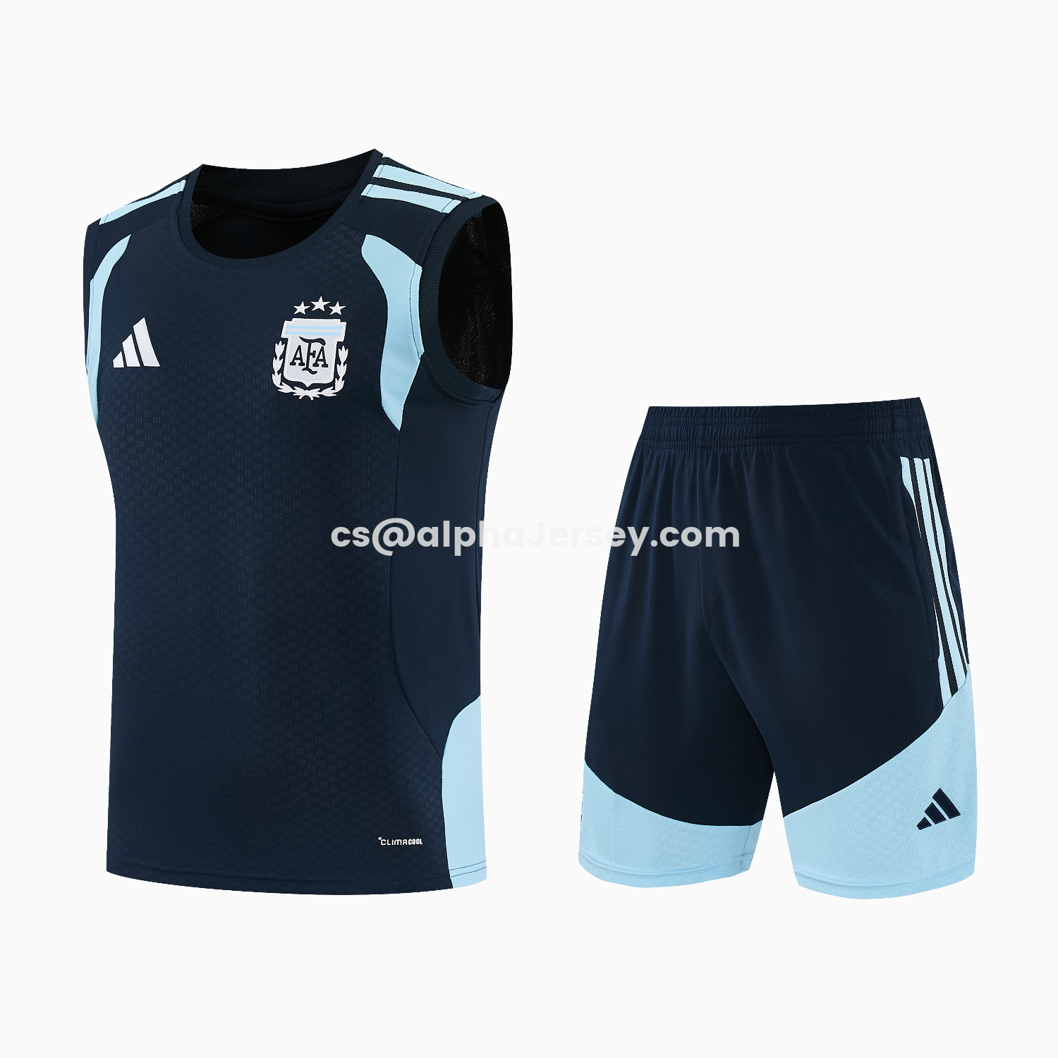 AJ-AlphaJersey-Argentina 2026 Vest Training Set - Dark Blue Top & Dark Blue Pants