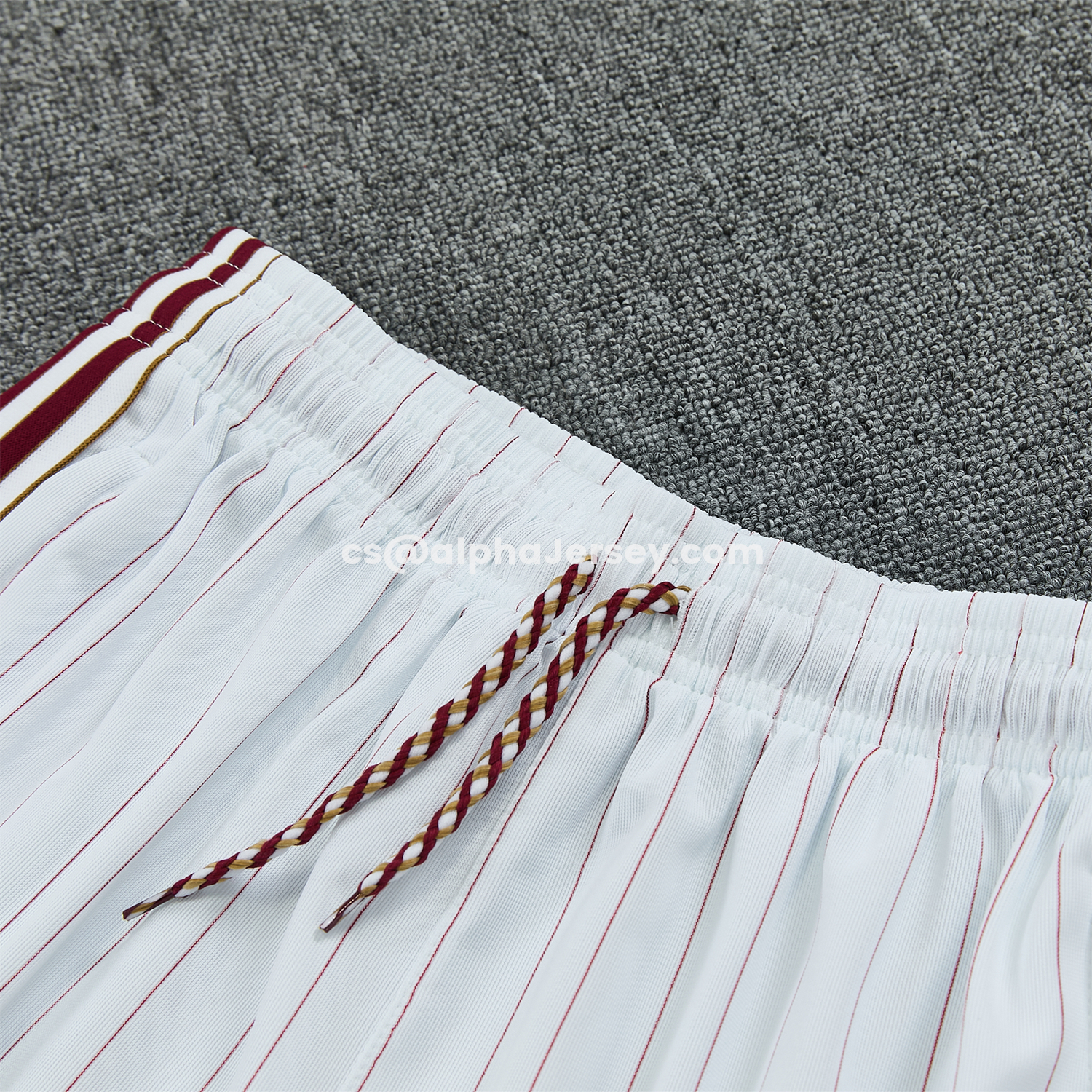 AJ-AlphaJersey-Arsenal 25-26 Retro Style Short-Sleeve Training Set - Colors Top & White With Thin Mar Pants