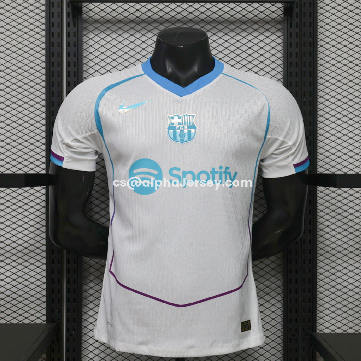 AJ-AlphaJersey-Barcelona 26-27 Blue White Special Jersey - Player Version