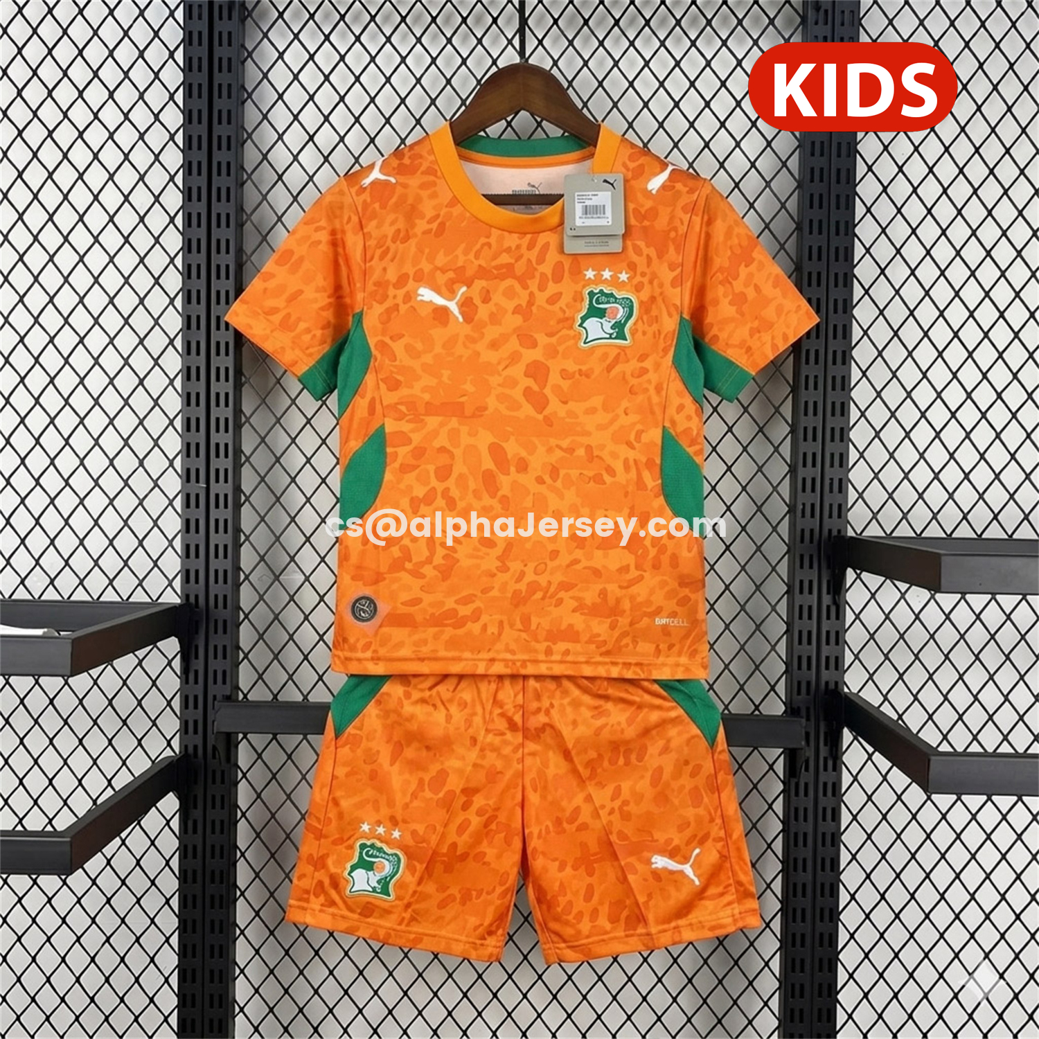 AJ-AlphaJersey-Ivory Coast 2026 Home Kids Kit