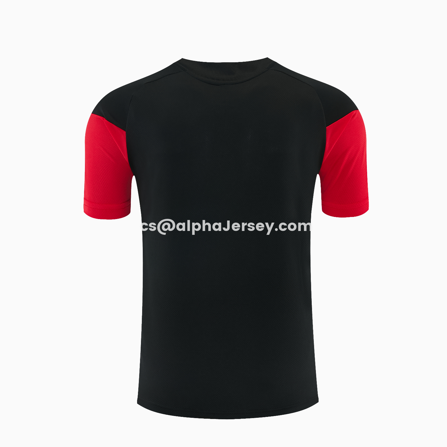 AJ-AlphaJersey-Germany 2026 Short-Sleeve Training Set - Black With Red Top & Black With Red PantsGermany 2026 Short-Sleeve Training Set - Black With Red Top & Black With Red Pants