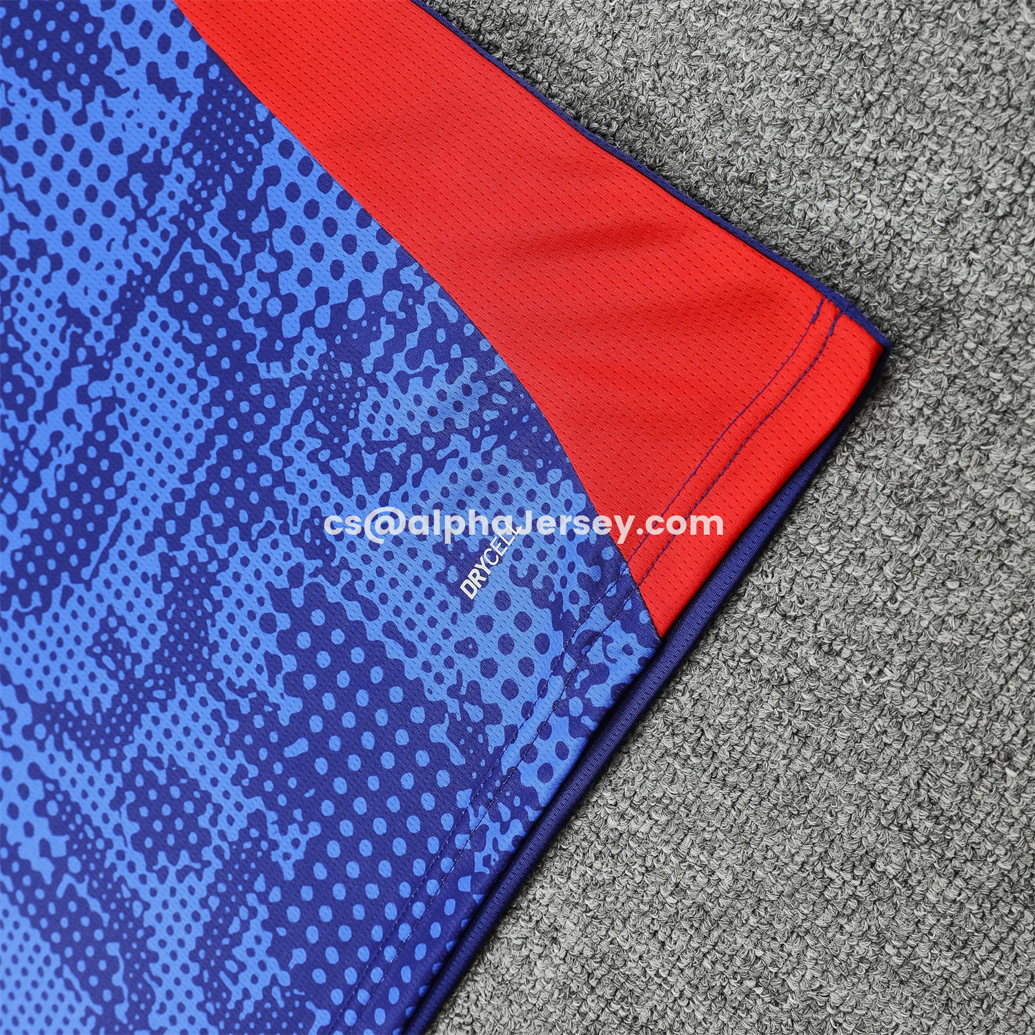 AJ-AlphaJersey-RB Leipzig 25-26 Vest Training Set - Blue With Red Top & Dark Blue Pants