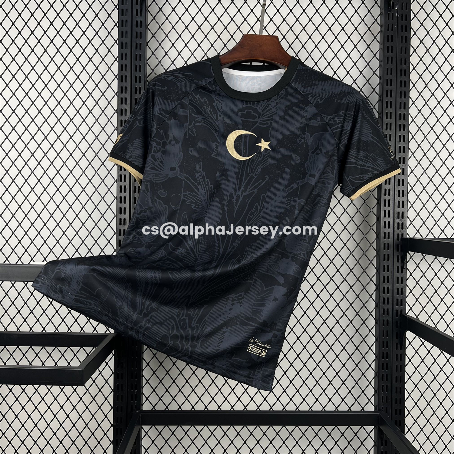 AJ-AlphaJersey-Turkey 2026 Black With Subtle Patterns Special Edition Jersey - Fans Version