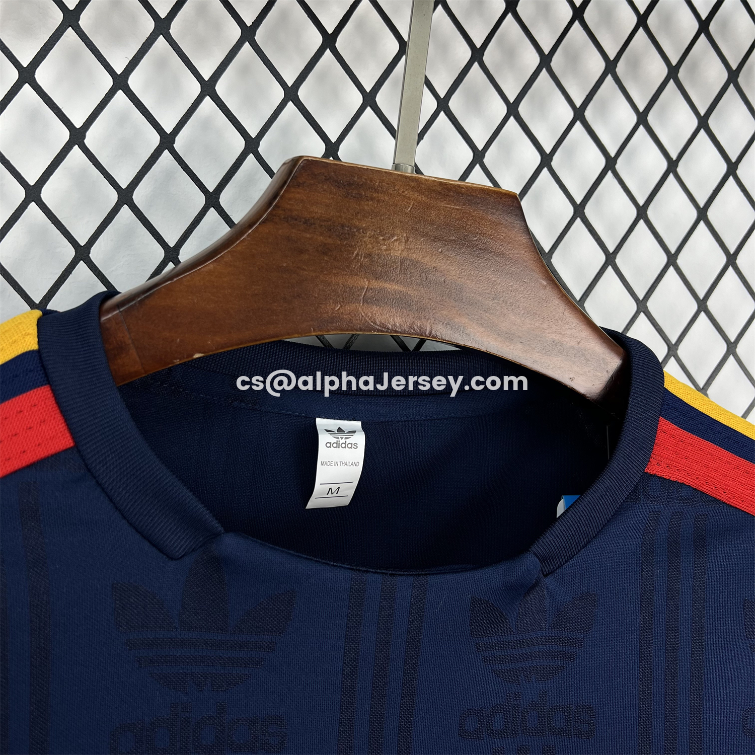 AJ-AlphaJersey-Spain 2026 Dark Blue With Red Accents Special Jersey - Fans Version
