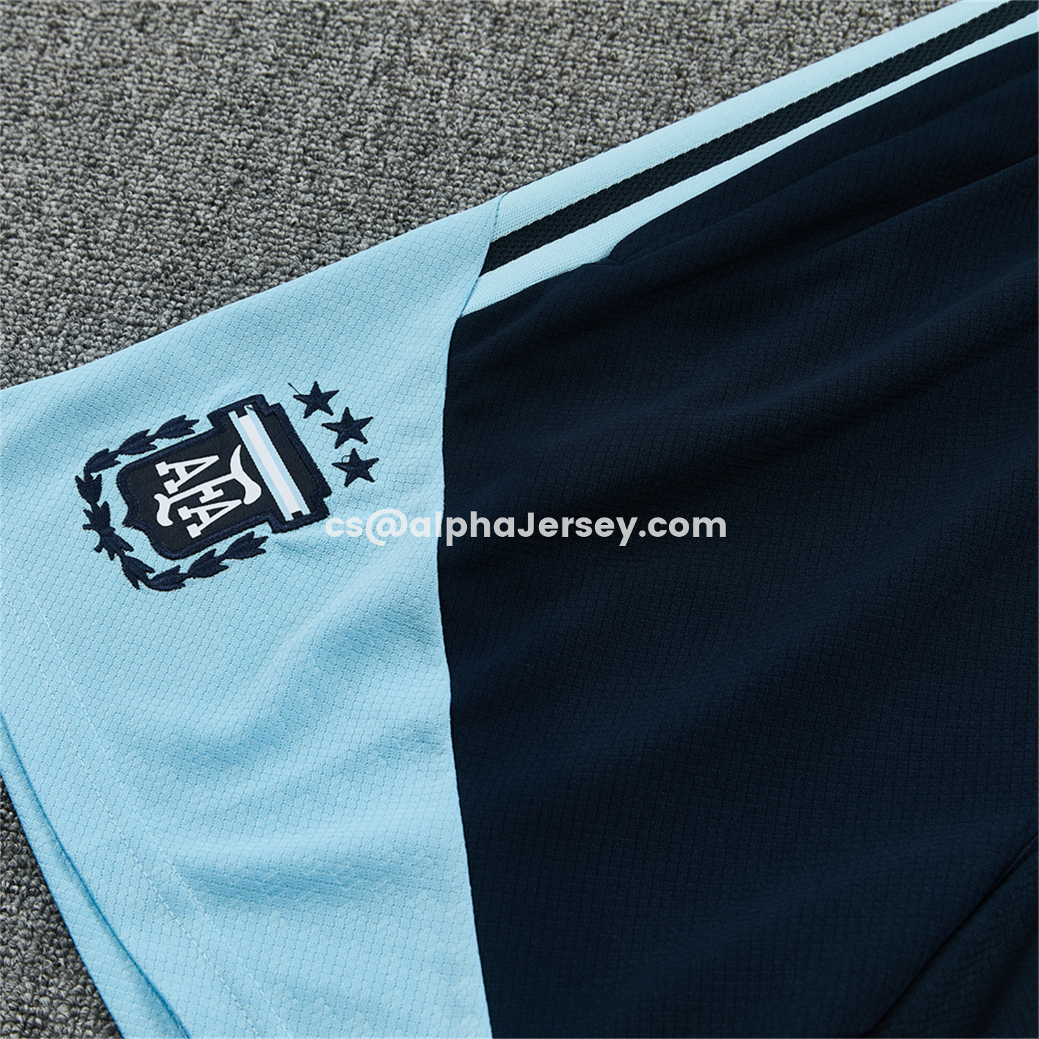 AJ-AlphaJersey-Argentina 2026 Short-Sleeve Training Set - Light Blue Top & Dark Blue Pants