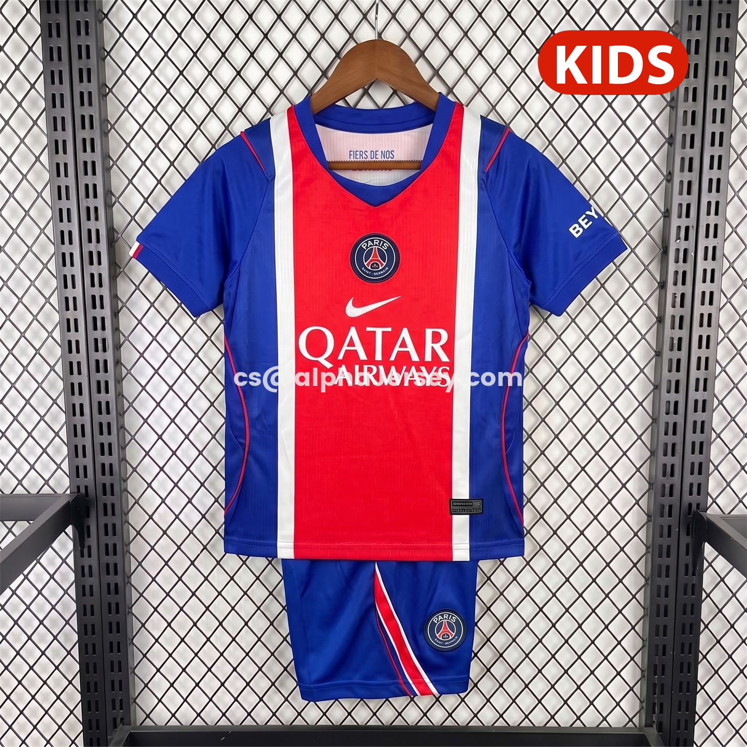 AJ-AlphaJersey-Paris Saint-Germain PSG 26-27 Home Kids Kit