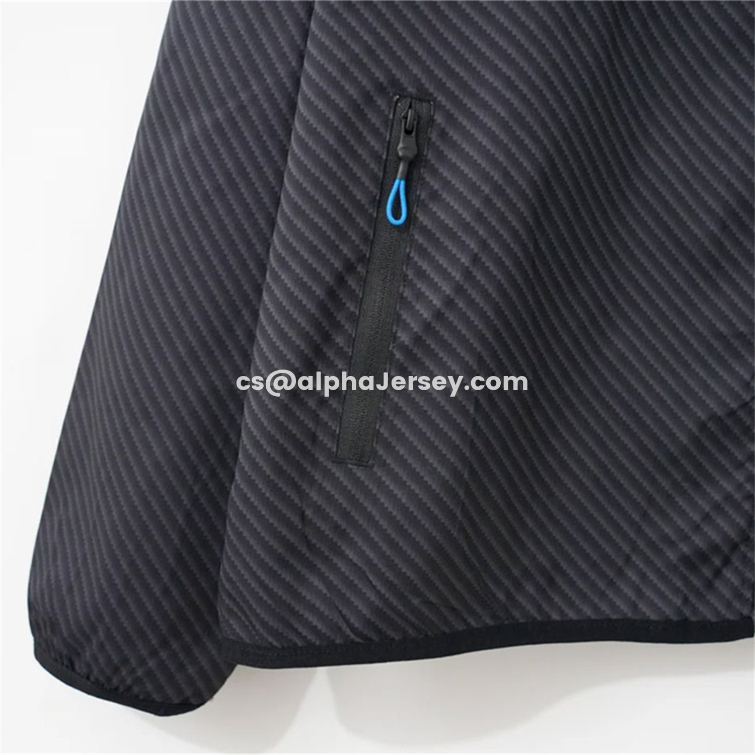 AJ-AlphaJersey-Napoli 25-26 Black With Blue Stripes Windbreaker Jacket