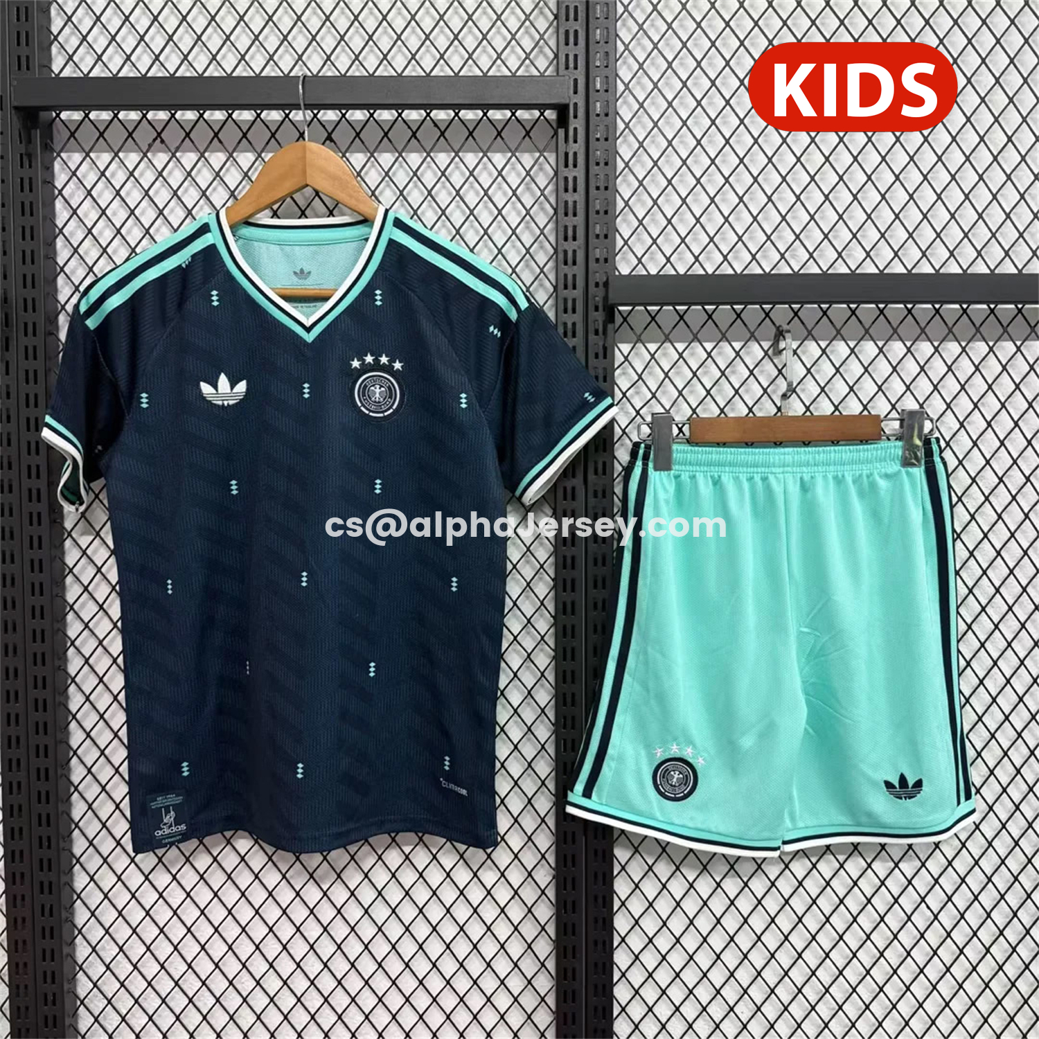 AJ-AlphaJersey-Germany 2026 Away Kids Kit