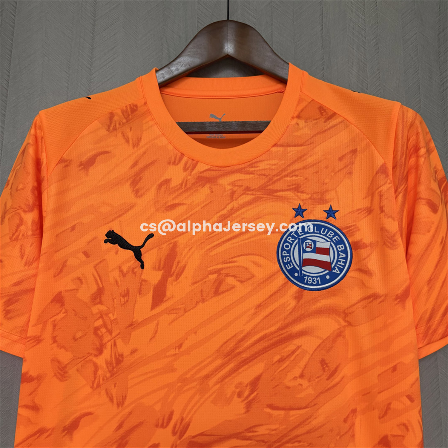 AJ-AlphaJersey-Bahia 26-27 Orange Goalkeeper Jersey - Fans Version
