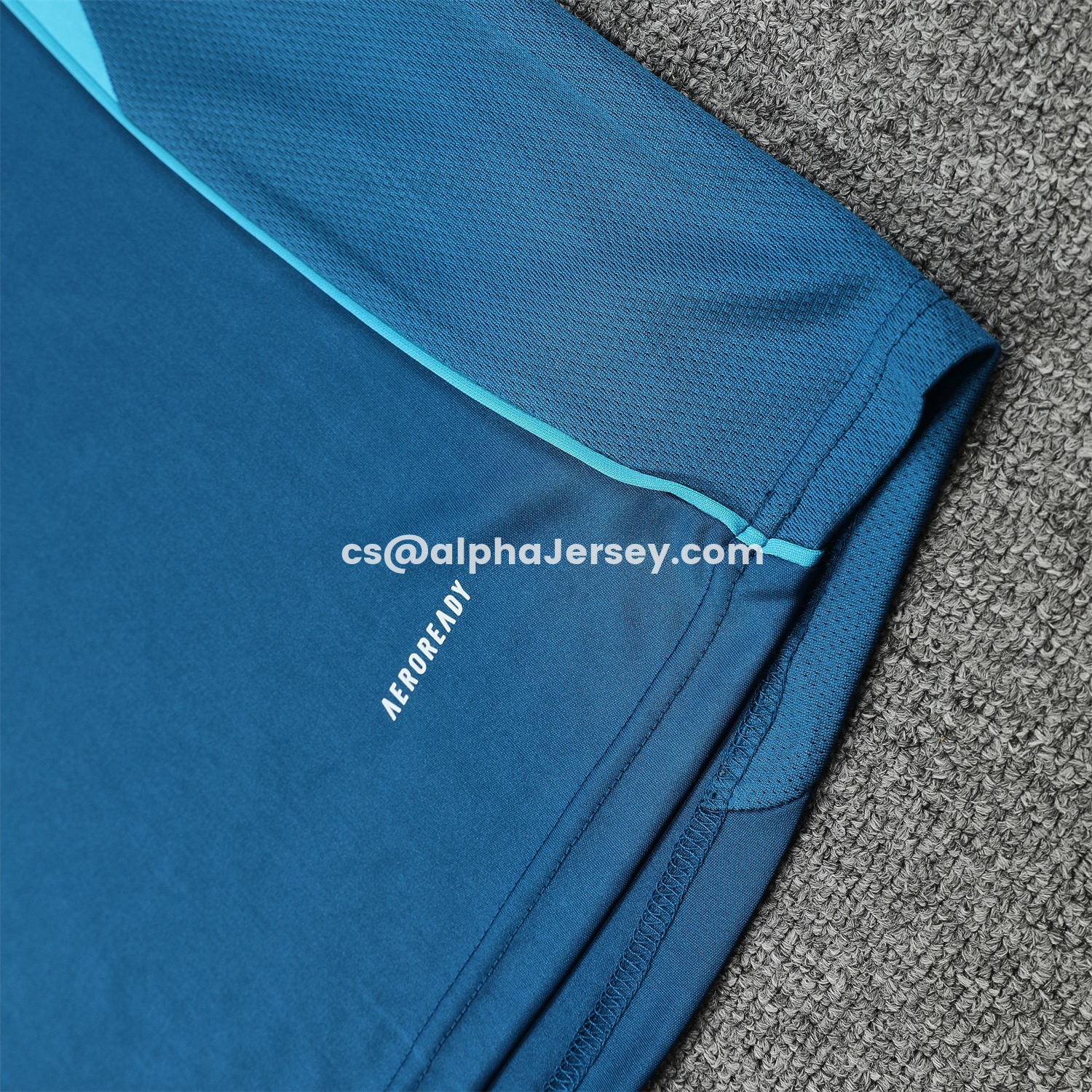 AJ-AlphaJersey-Club América 25-26 Short-Sleeve Training Set - Royal Blue With Light Blue Accents Top & Pants