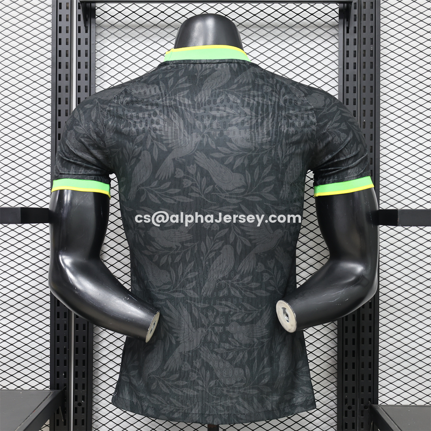 AJ-AlphaJersey-Brazil 2026 Black With Green Trim Brazilian Football Players Special Edition Jersey - Player Version