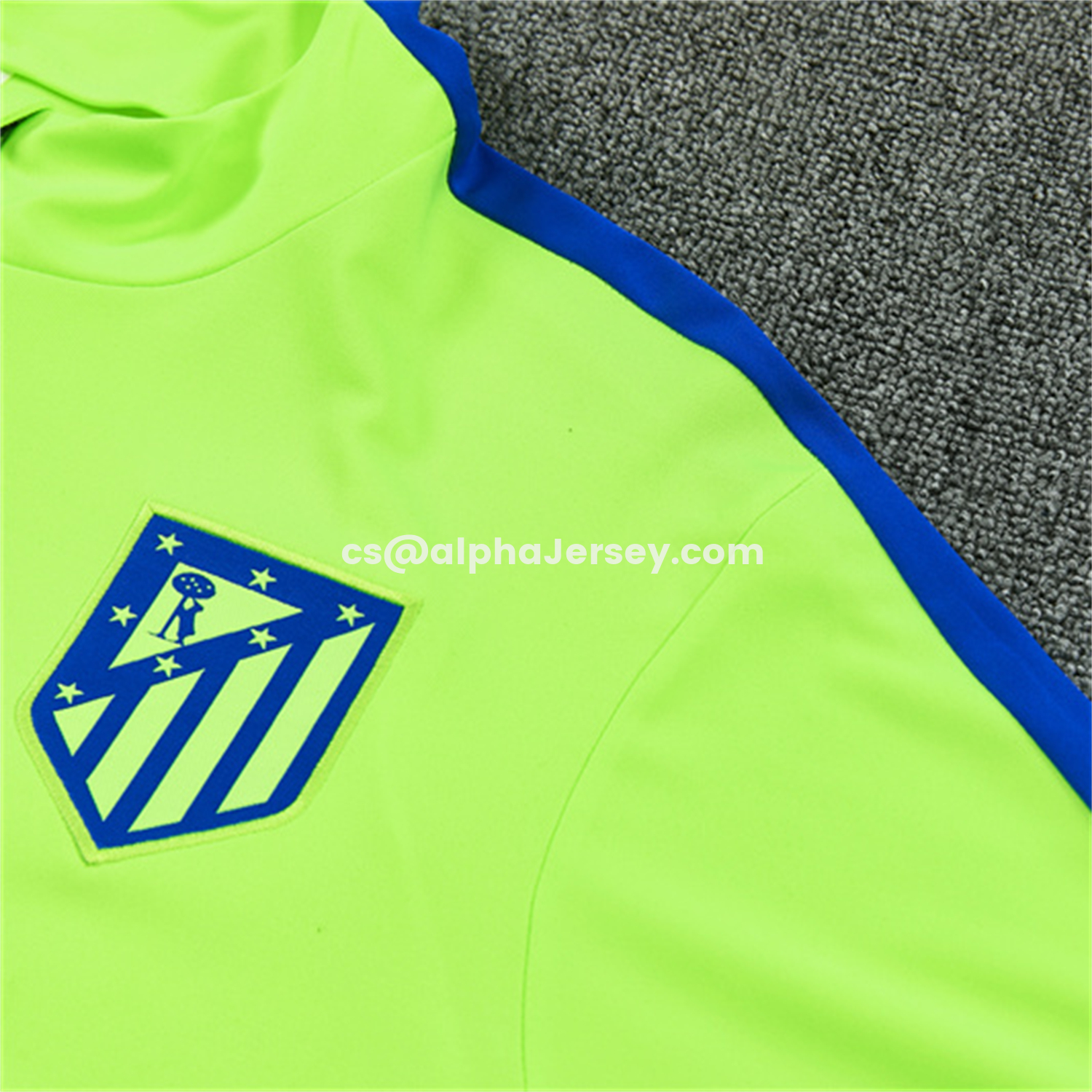 AJ-AlphaJersey-Atletico Madrid 26-27 Kids Long Sleeves Training Set - Neon Green Top & Black Pants