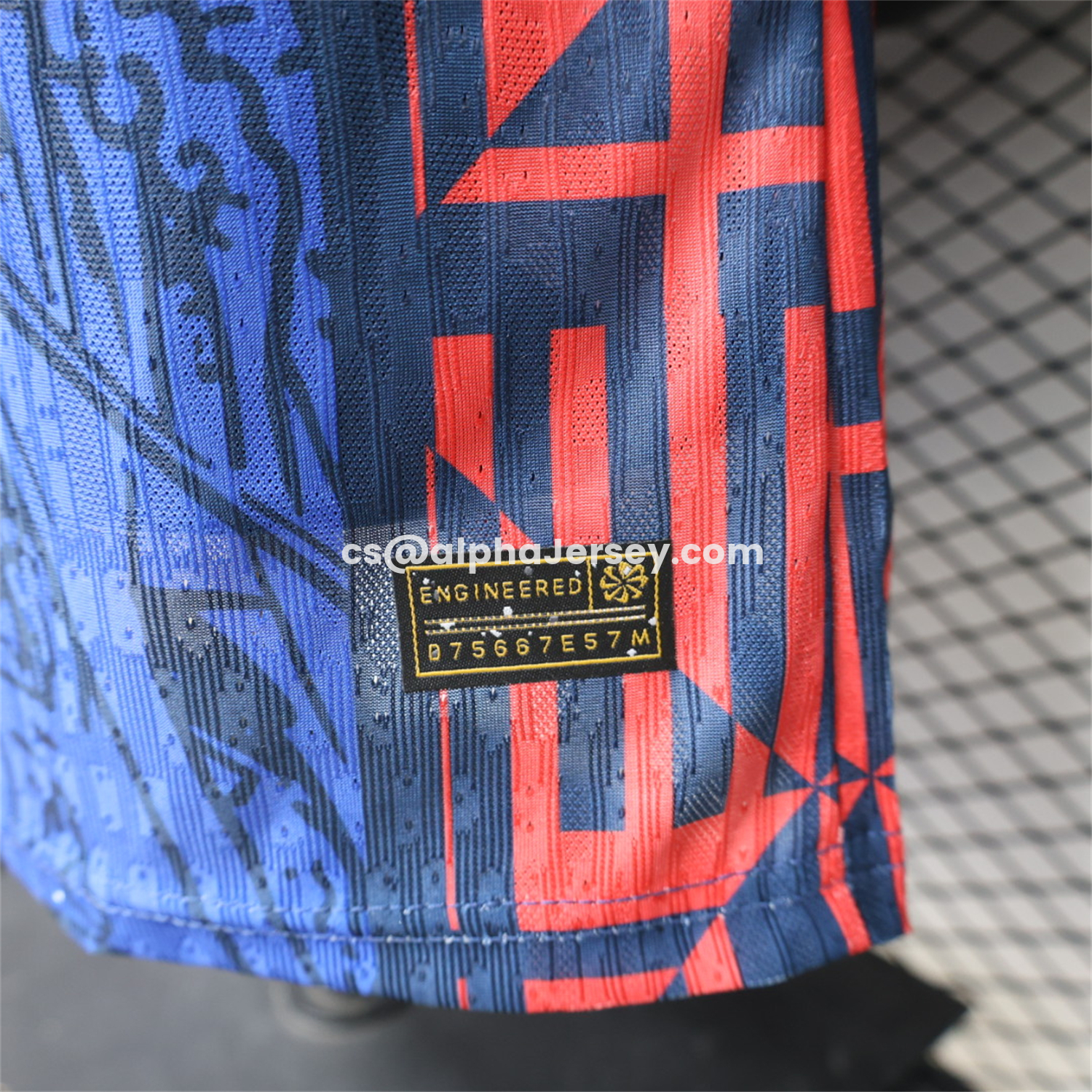 AJ-AlphaJersey-Barcelona 26-27 Red Blue Mosaic Stripes Special Jersey - Player Version