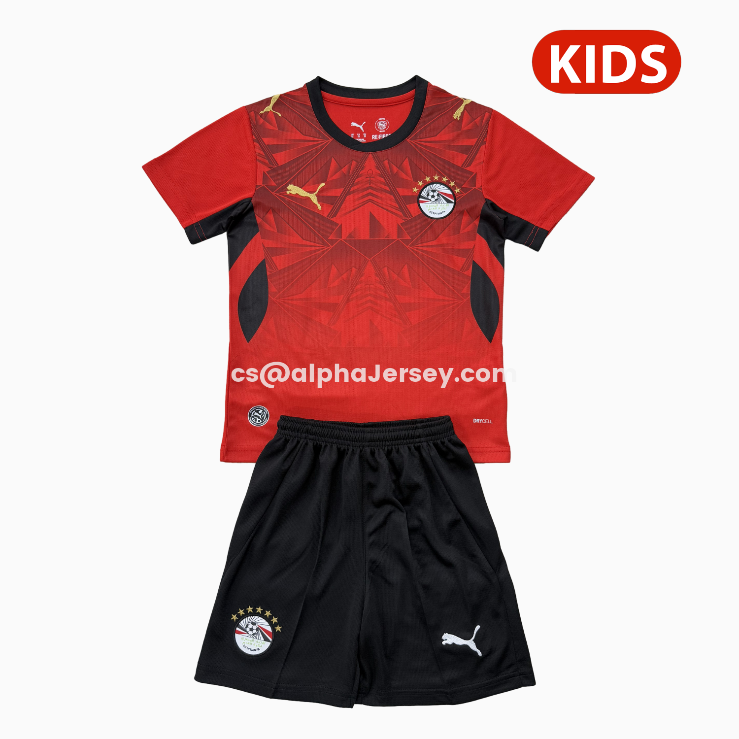 AJ-AlphaJersey-Egypt 2026 Home Kids Kit