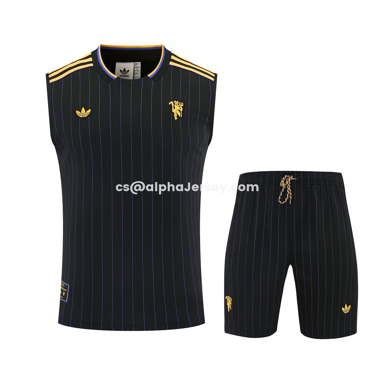 AJ-AlphaJersey-Manchester United 25-26 Retro Style Vest Training Set - Colors Top & Colors Pants