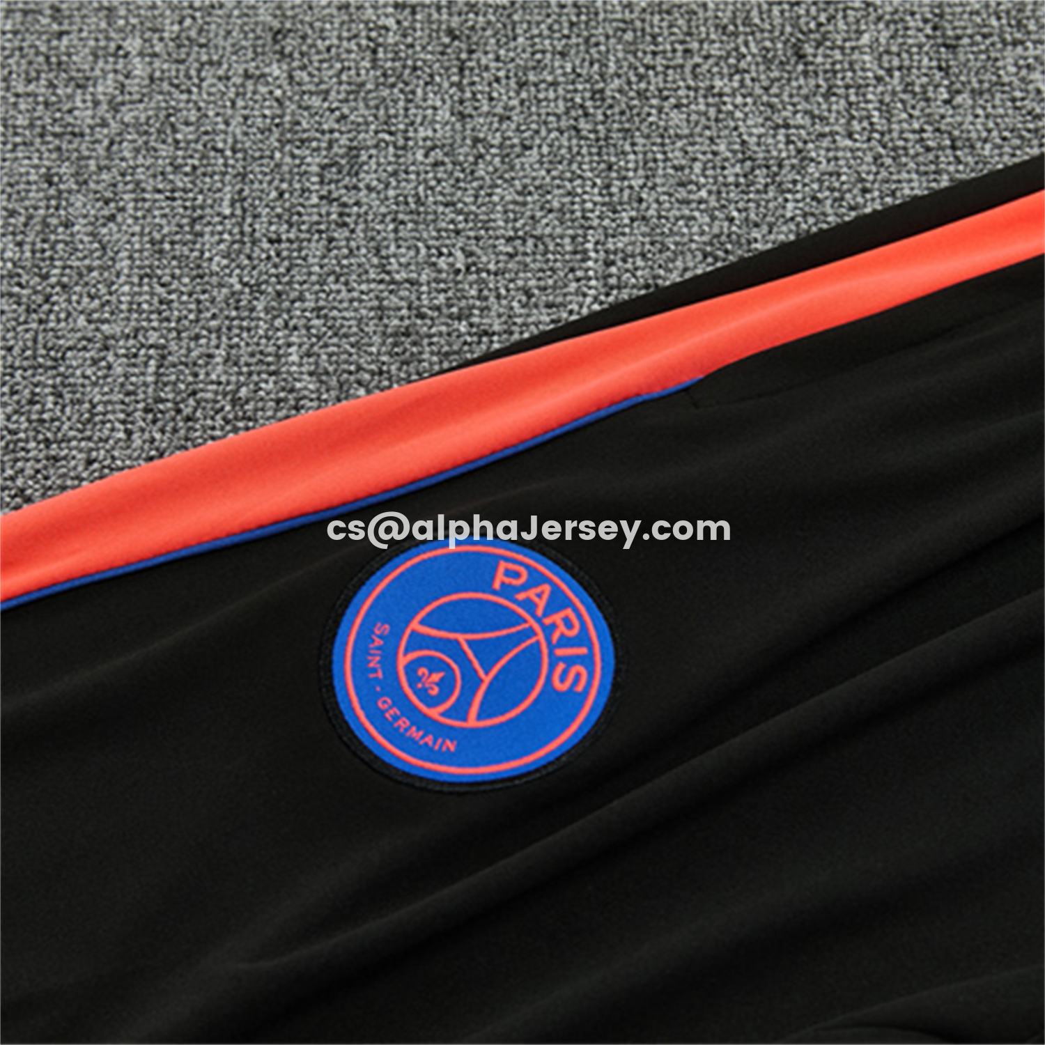 AJ-AlphaJersey-Paris Saint-Germain 26-27 Kids Long Sleeves Training Set - Black With Pink Top & Pants