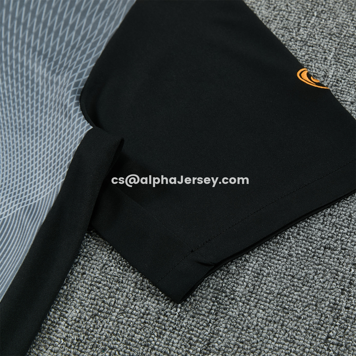 AJ-AlphaJersey-Inter Milan 25-26 Short-Sleeve Training Set - Black And Grey Top & Pants