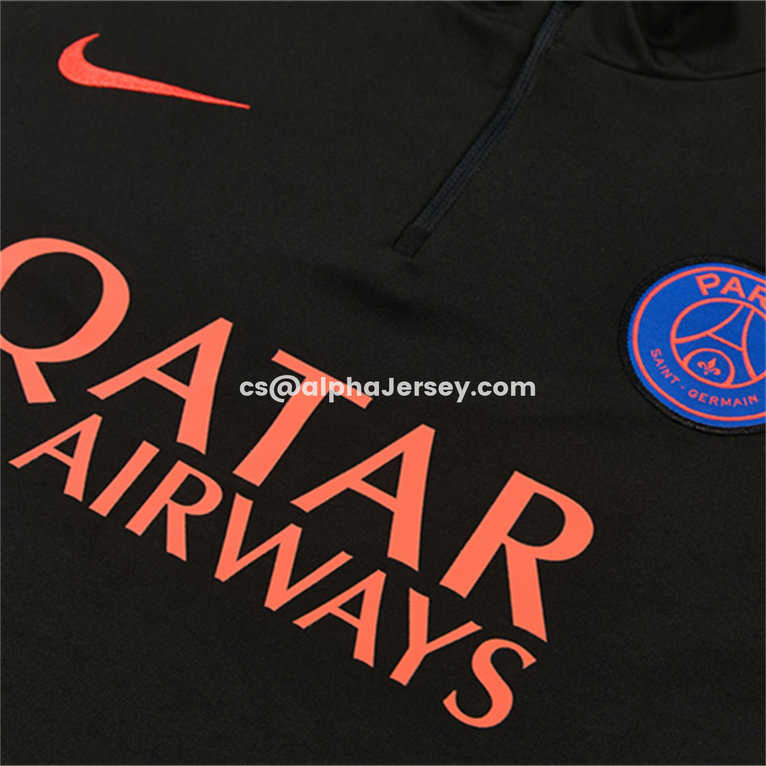 AJ-AlphaJersey-Paris Saint-Germain 26-27 Kids Long Sleeves Training Set - Black With Pink Top & Pants